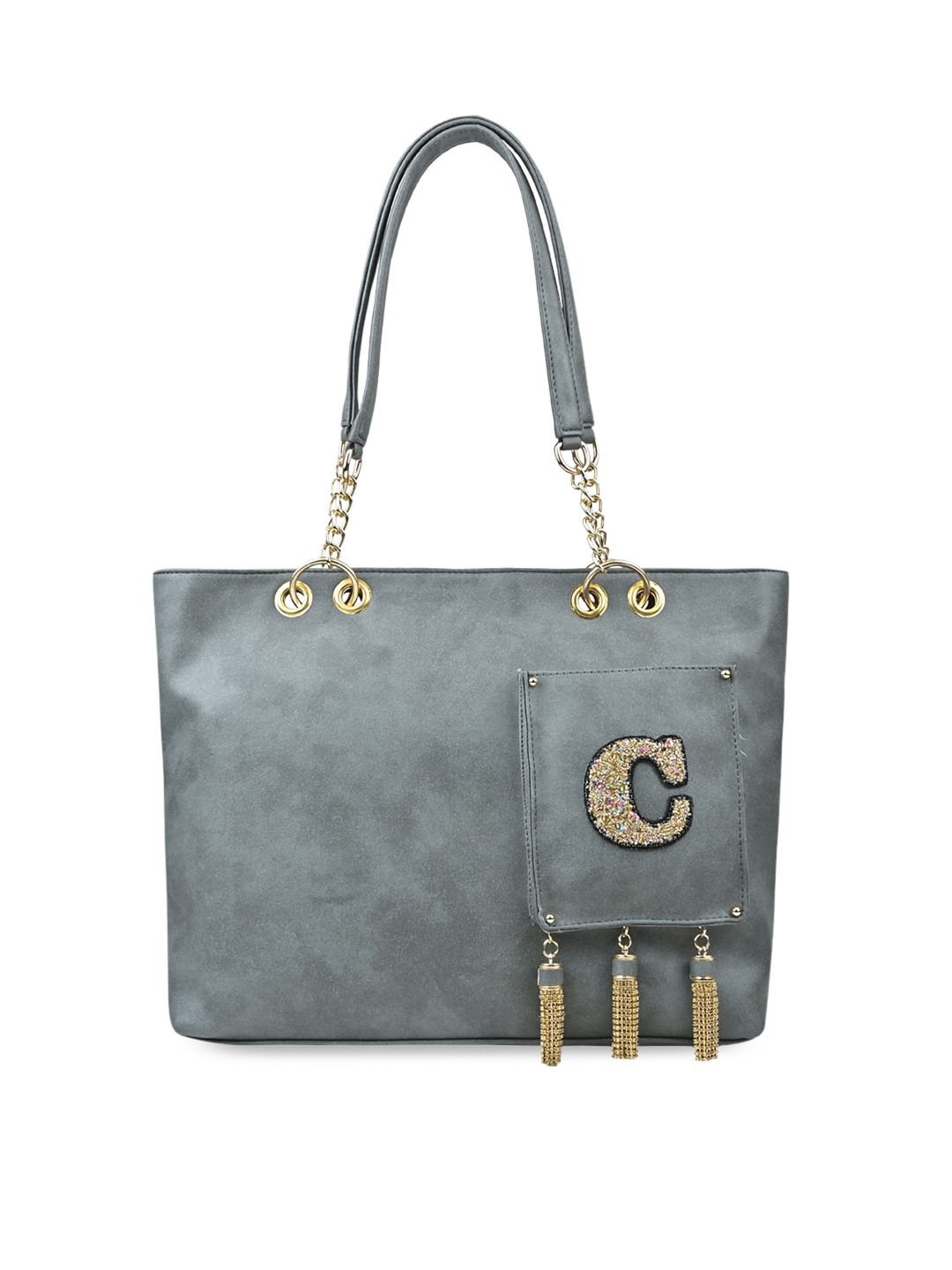 

Vdesi Textured Structured Shoulder Bag, Grey