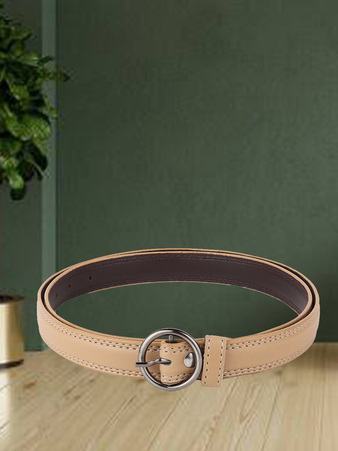 

DressBerry Women Beige Synthetic Leather Casual Belt