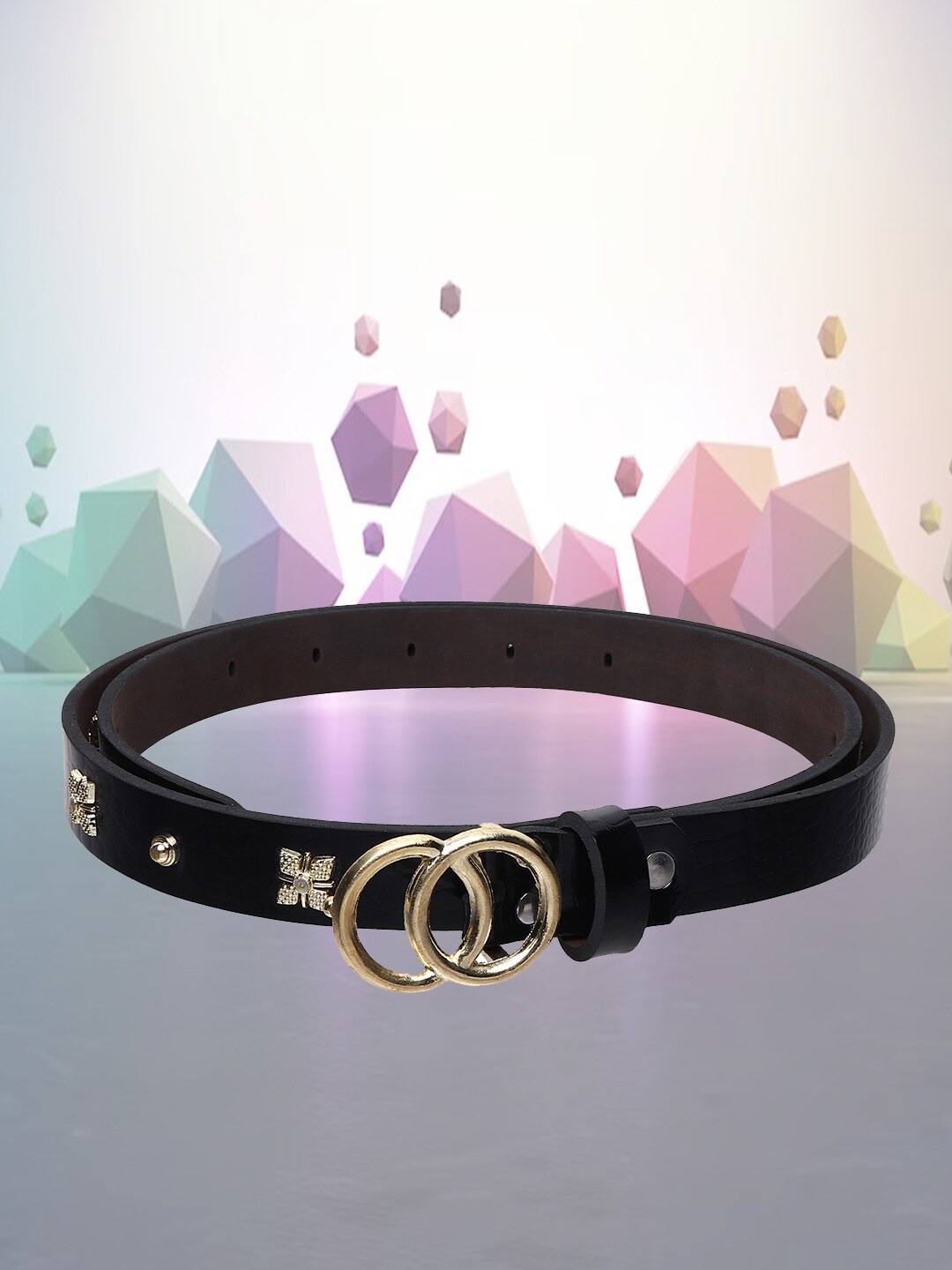 

DressBerry Women Textured Casual Belt, Black