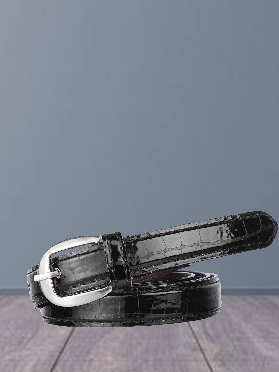 

DressBerry Women Textured Casual Belt, Black
