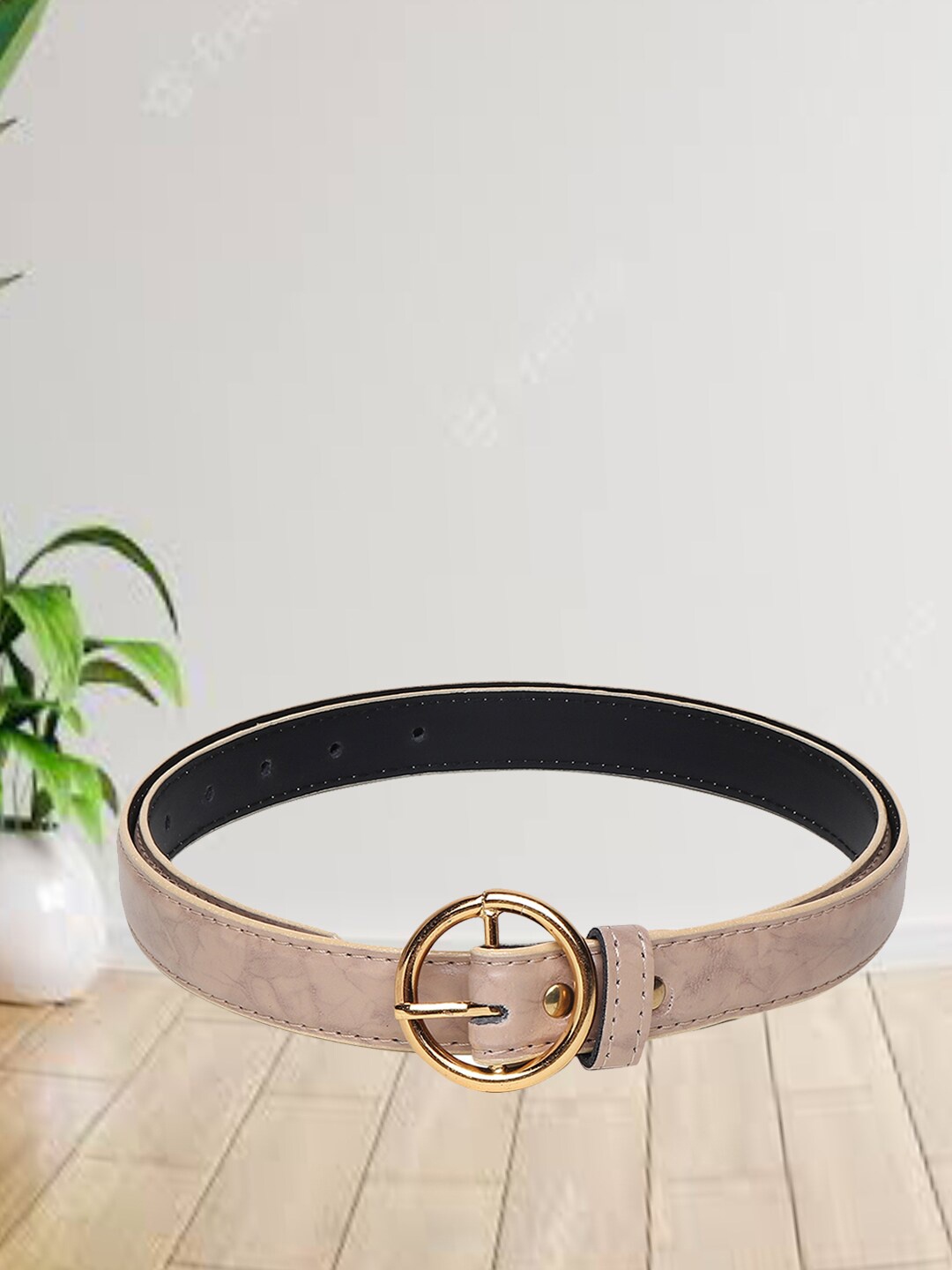 

DressBerry Women Printed Casual Belt, Cream