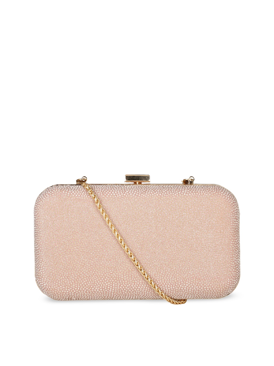 

Marie Claire Pink Textured Leather Structured Sling Bag
