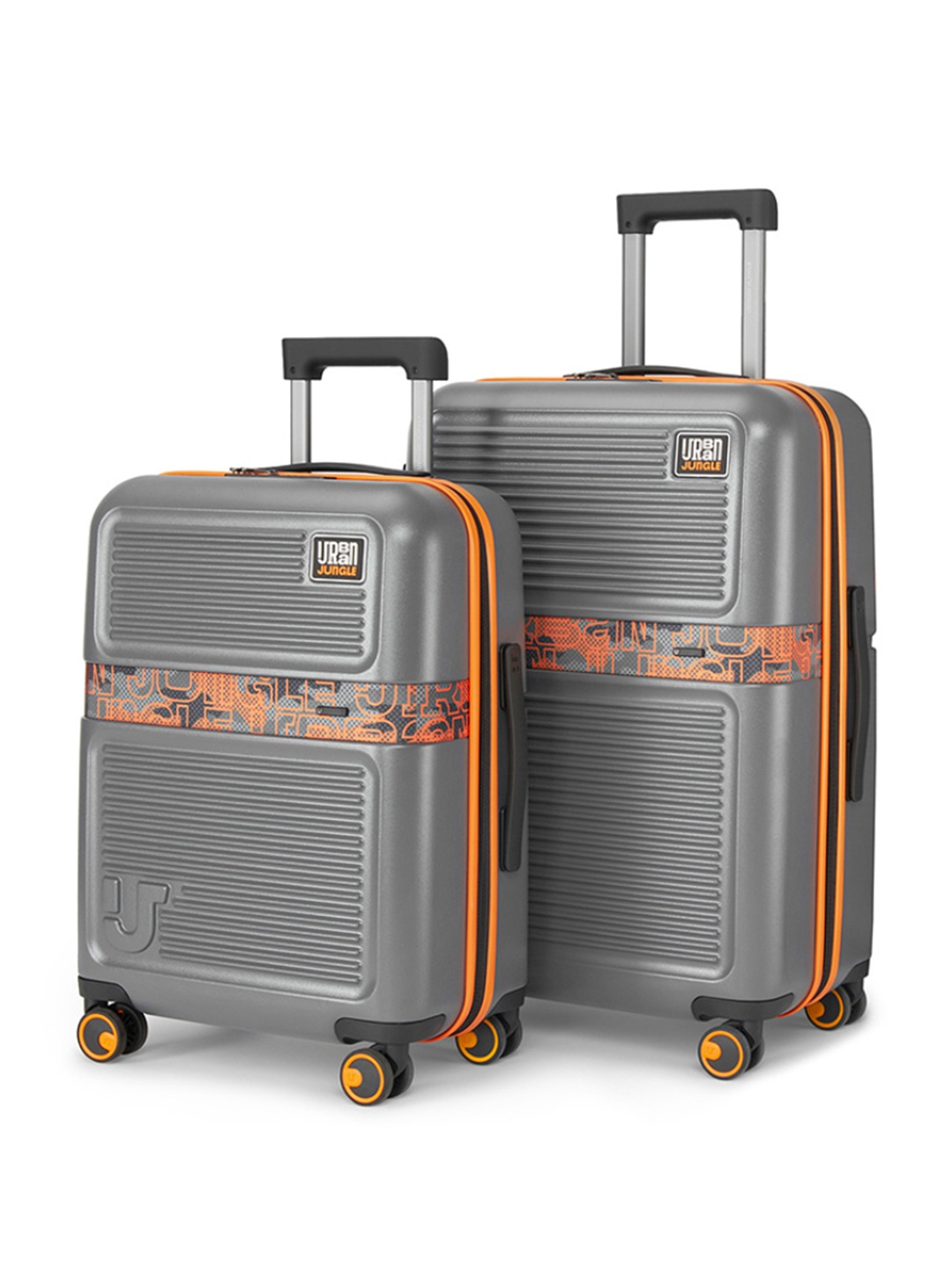

Urban Jungle by Safari Set Of 2 Grey Small & Medium Hard Luggage Trolley