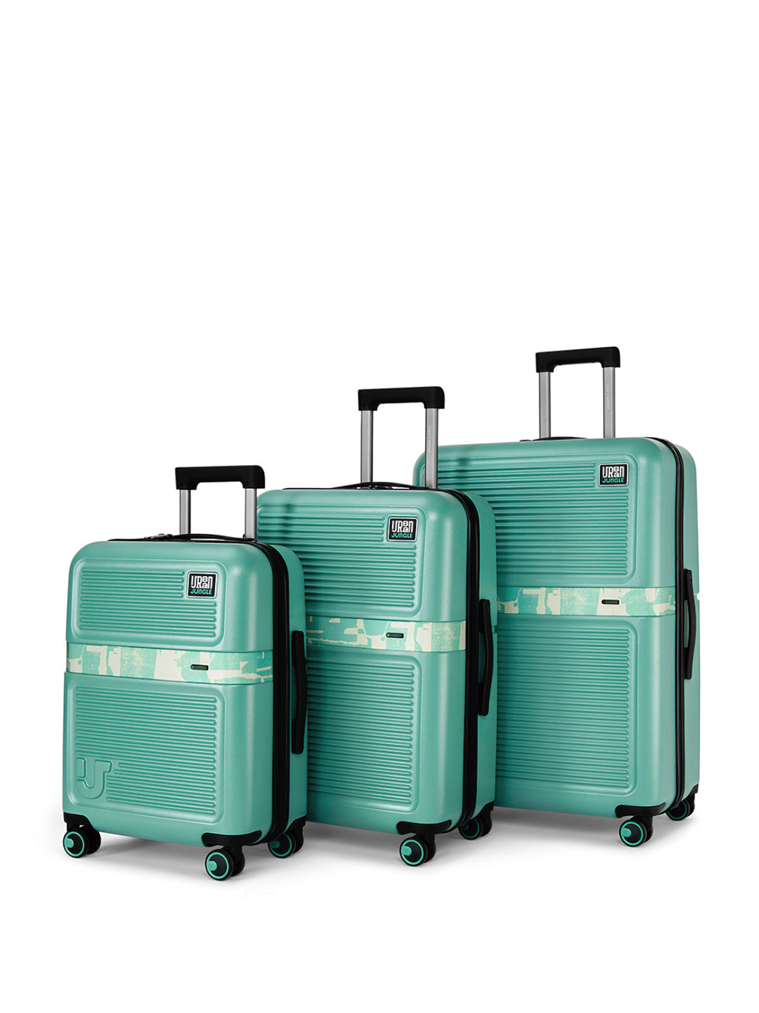 

Urban Jungle by Safari Set Of 3 Olive Green Hard Luggage Trolley
