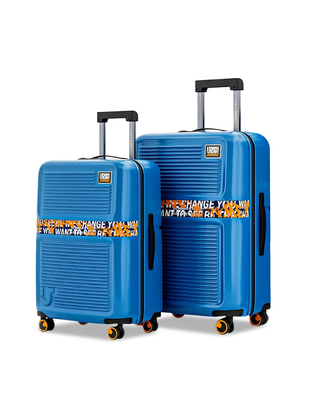 

Urban Jungle by Safari Set Of 2 Textured Hard Sided Trolley Suitcase, Teal