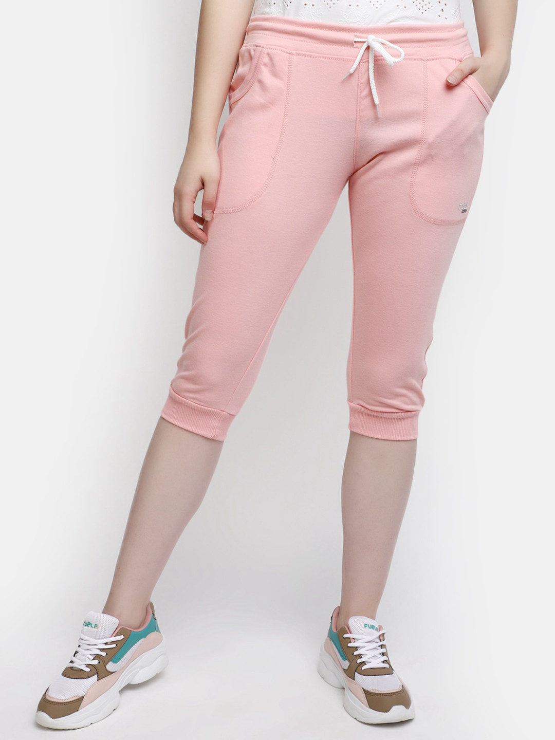 

V-Mart Women Mid-Rise Cotton Shorts, Pink