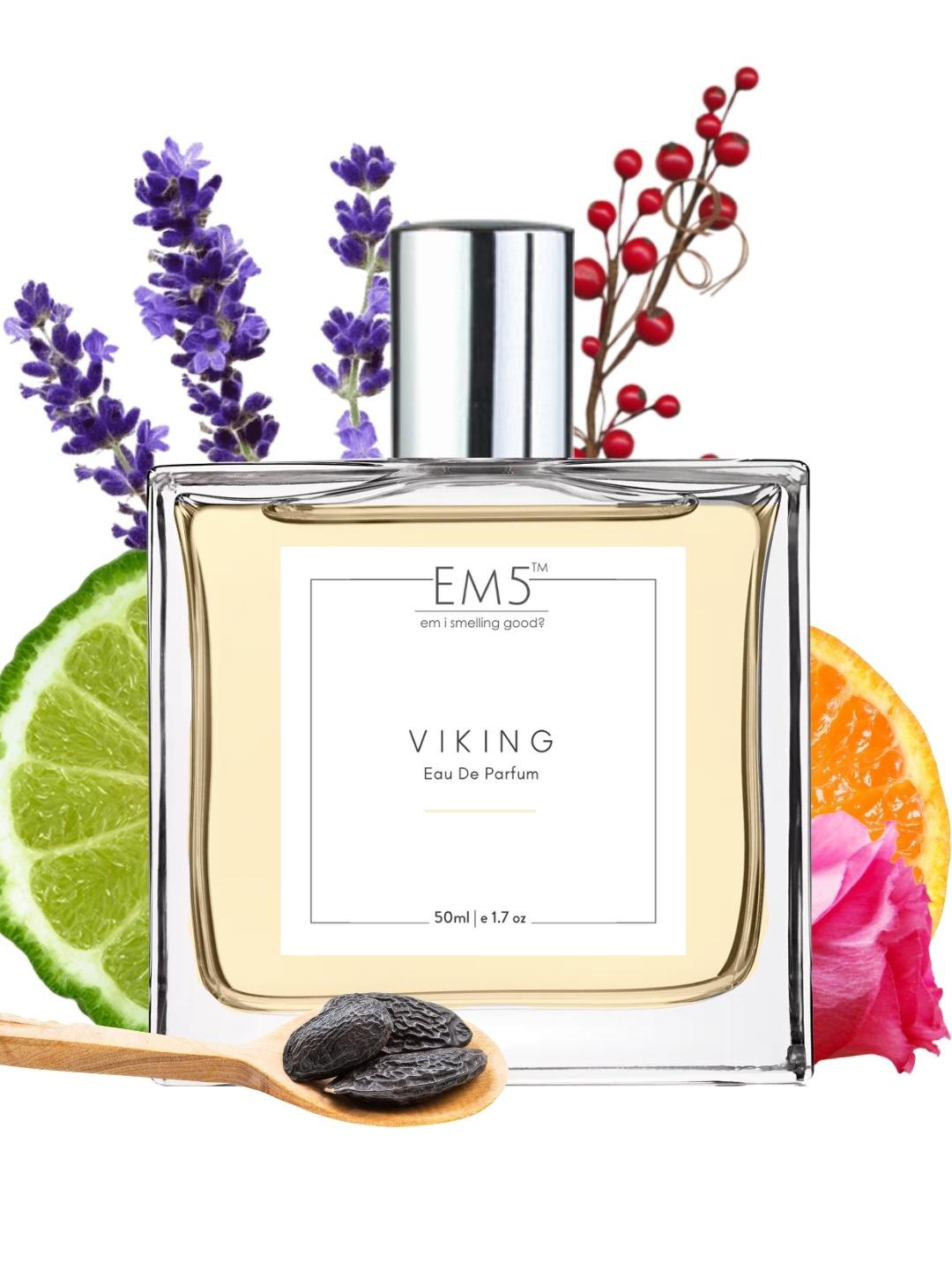 

EM5 Men Non-Carcinogenic & Vegan Eau De Parfum - Viking - 50 ml, Transparent