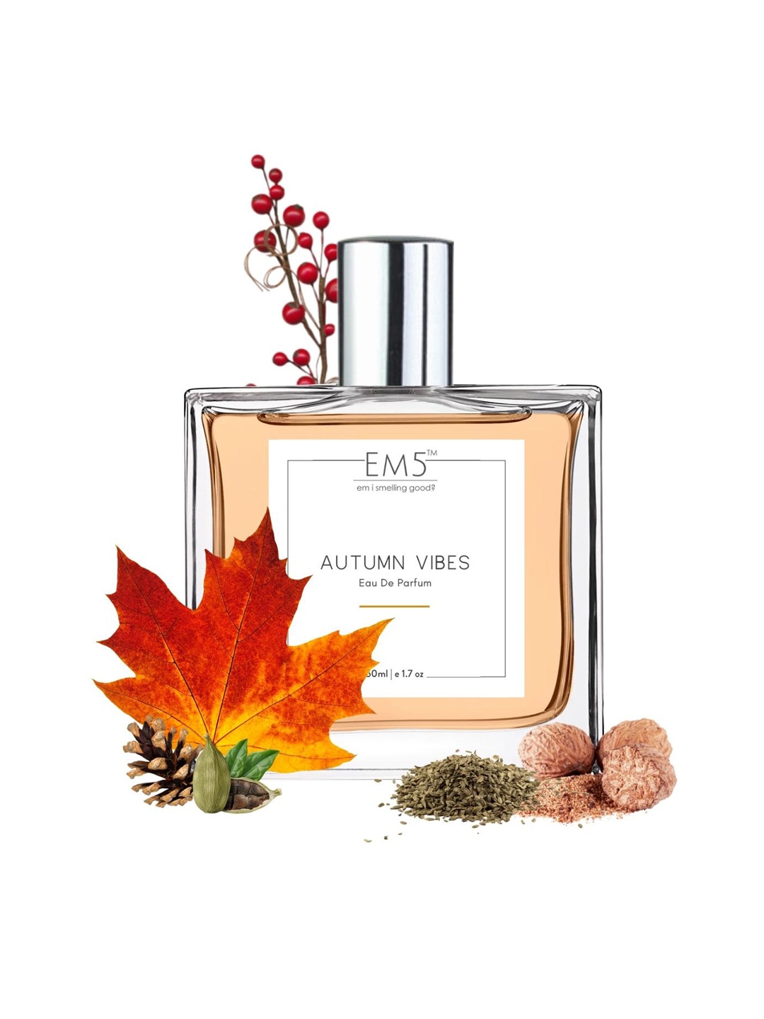 

EM5 Unisex Eau De Parfum - Autumn Vibes- 50 ml, Transparent