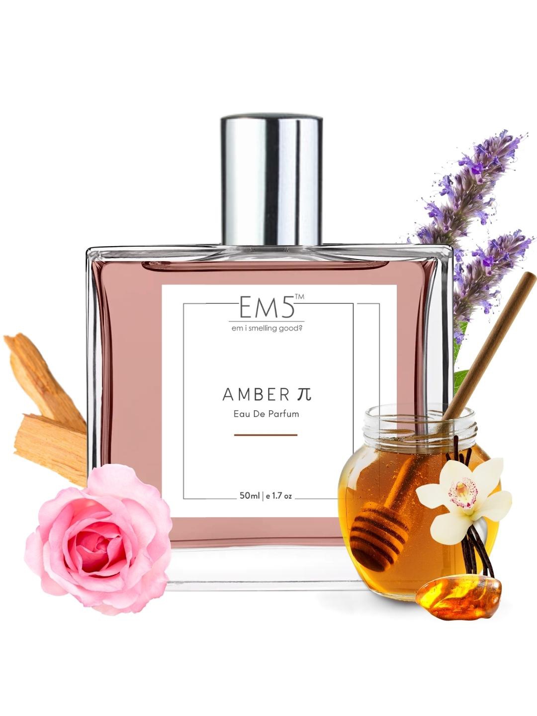 

EM5 Unisex Eau De Parfum - Amber - 50 ml, Transparent