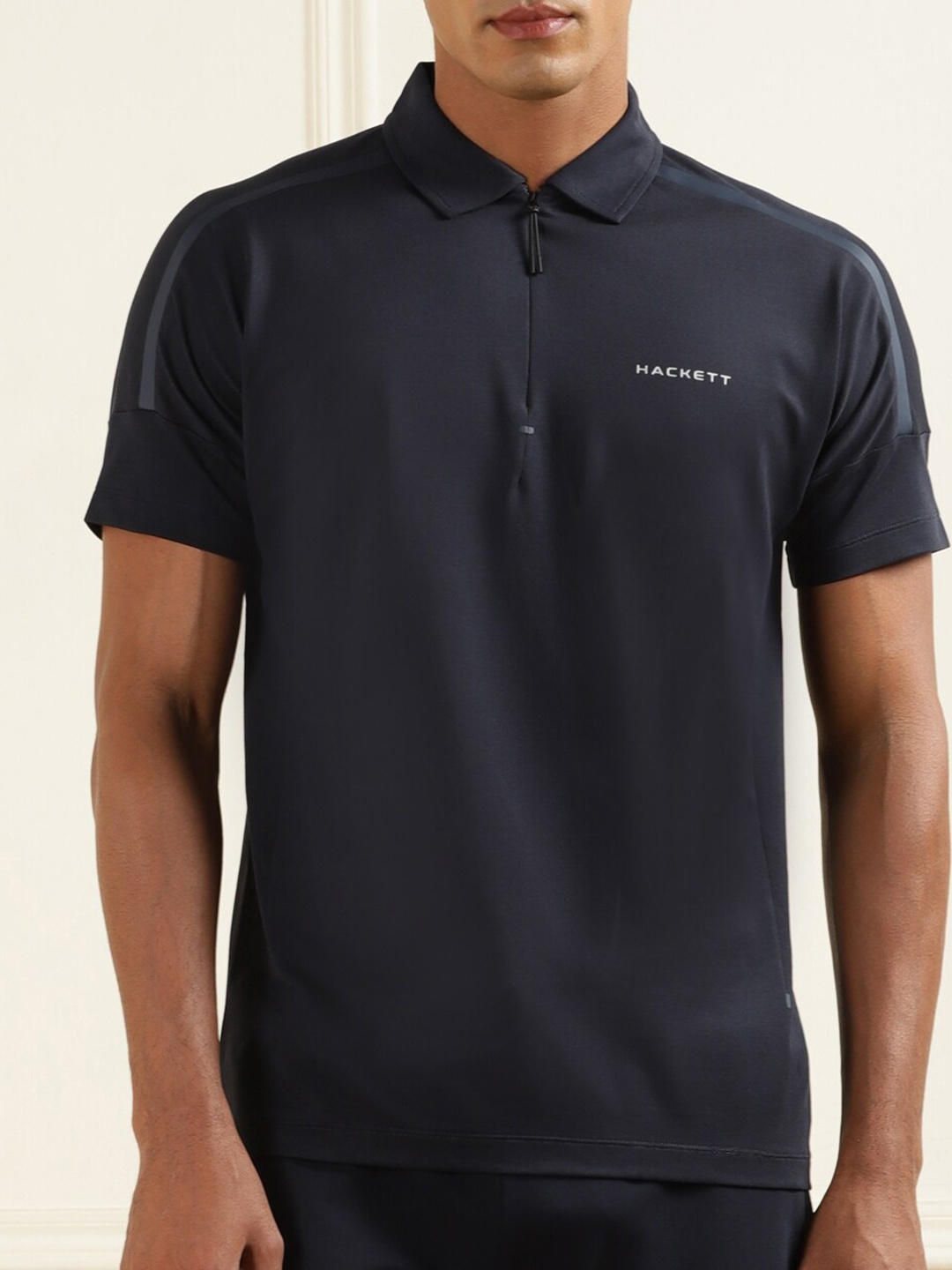 

HACKETT LONDON Polo Collar Cotton T-shirt, Navy blue