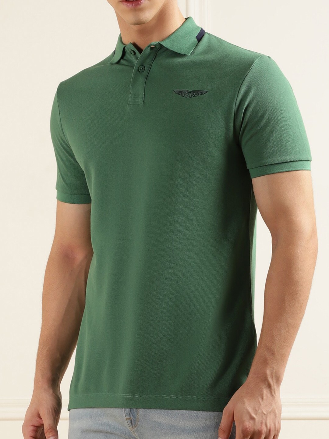 

HACKETT LONDON Polo Collar Cotton T-shirt, Green