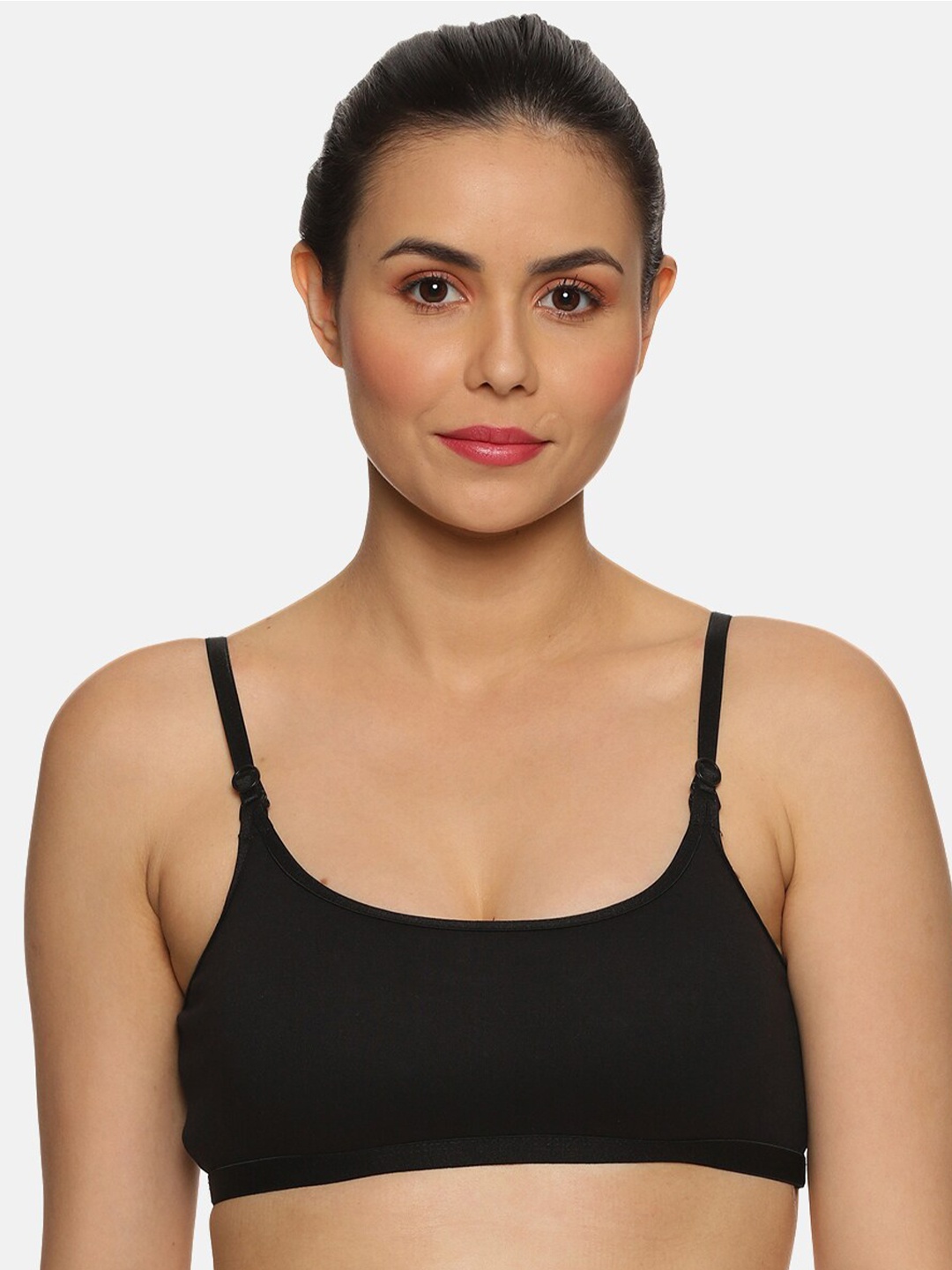 

NOT YET by us Pack Of 2 Non-Wired Medium Coverage Cotton Workout Bra With All Day Comfort, Black