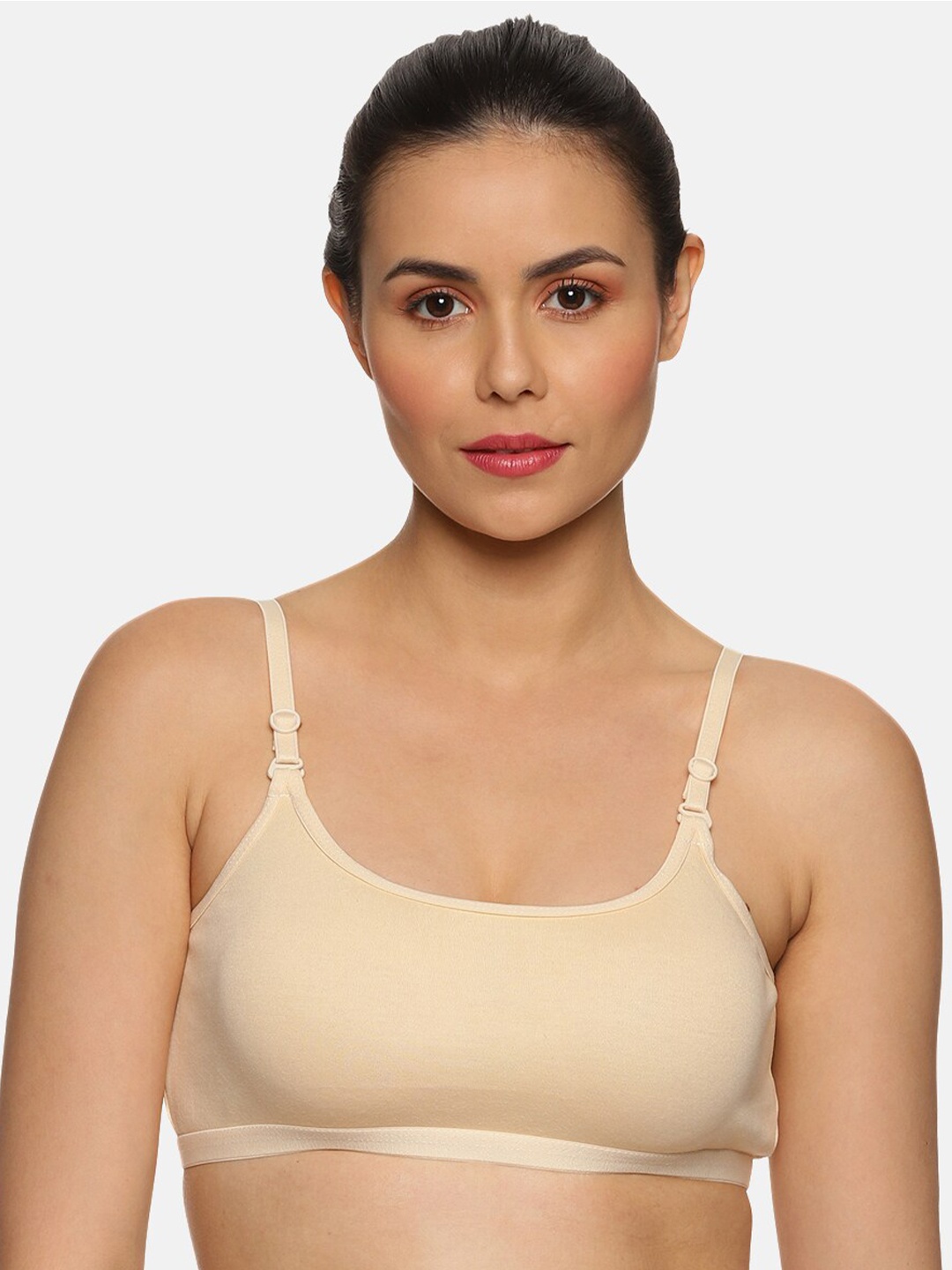 

NOT YET by us Seamless Super Support Non-Padded Cotton Bra, Cream