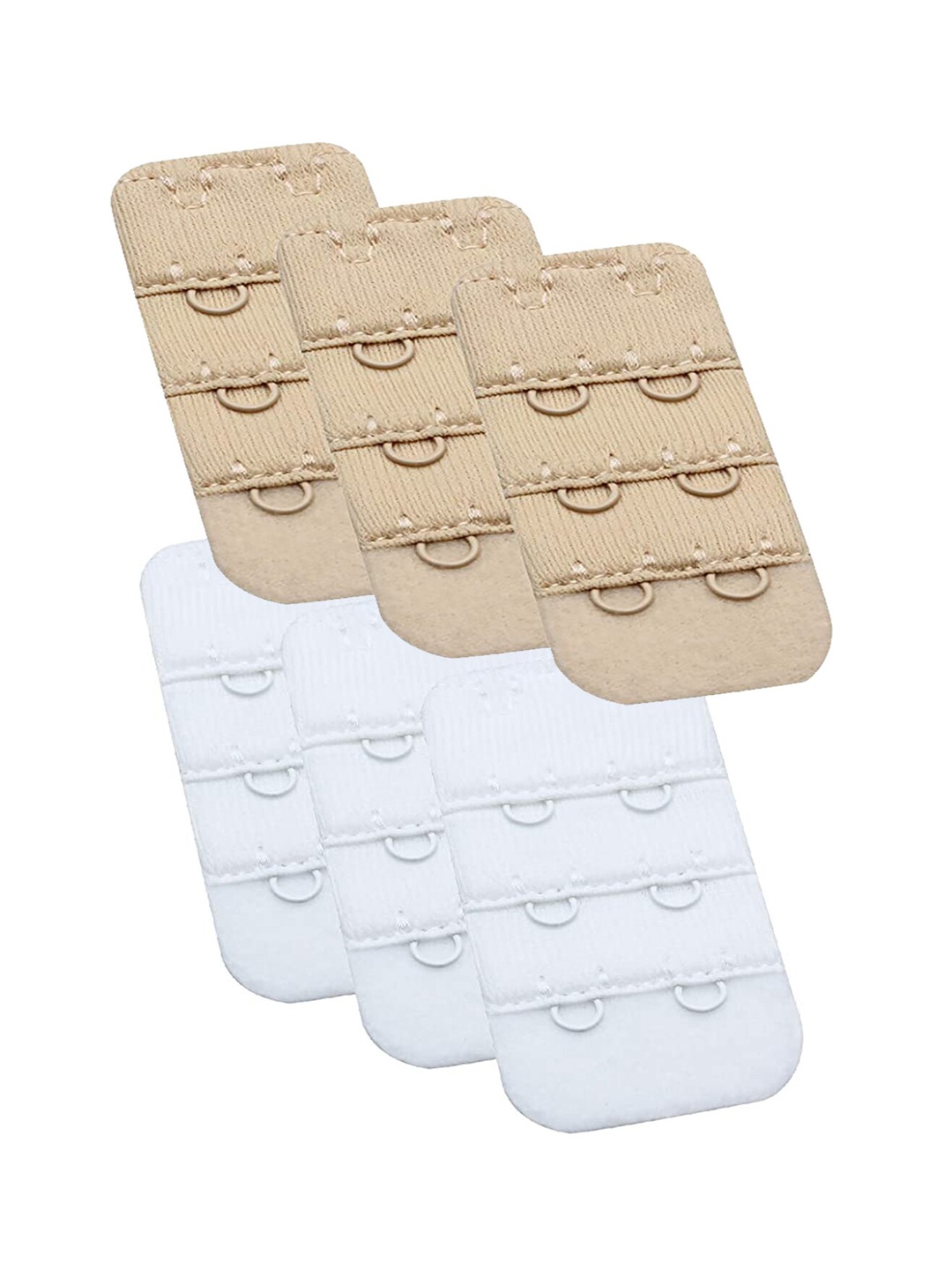 

FashionRack Set Of 6 Bra Extenders, Beige