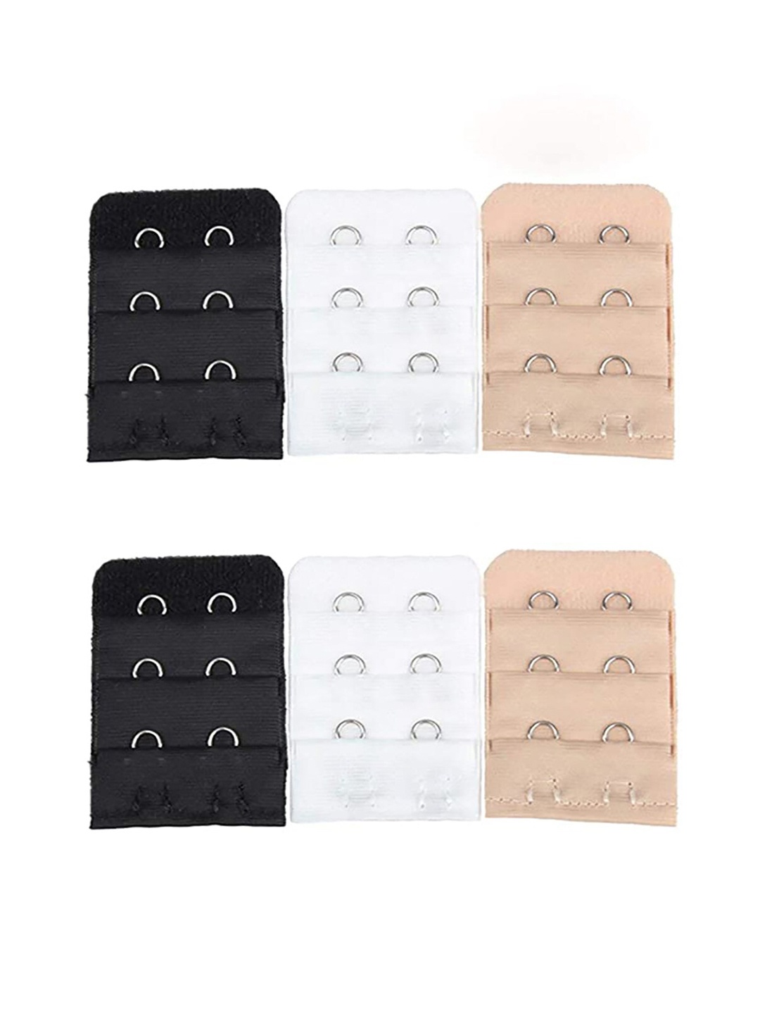 

FashionRack Set Of 6 bra extenders, Black
