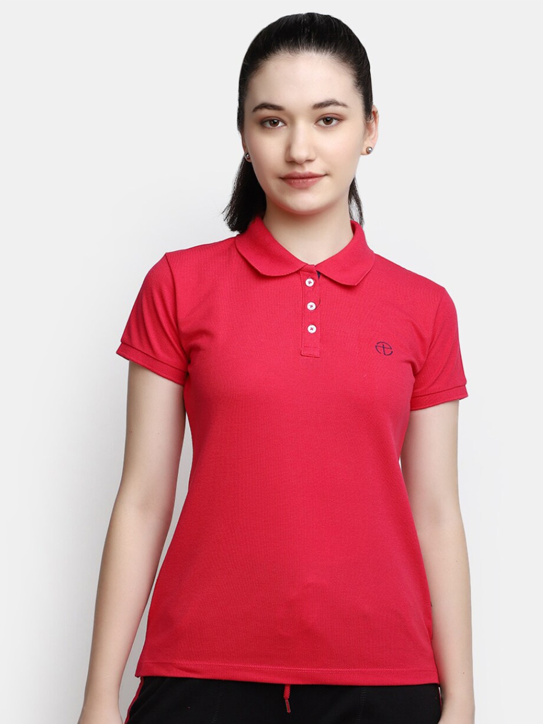

V-Mart Polo Collar Knitted T-shirt, Pink
