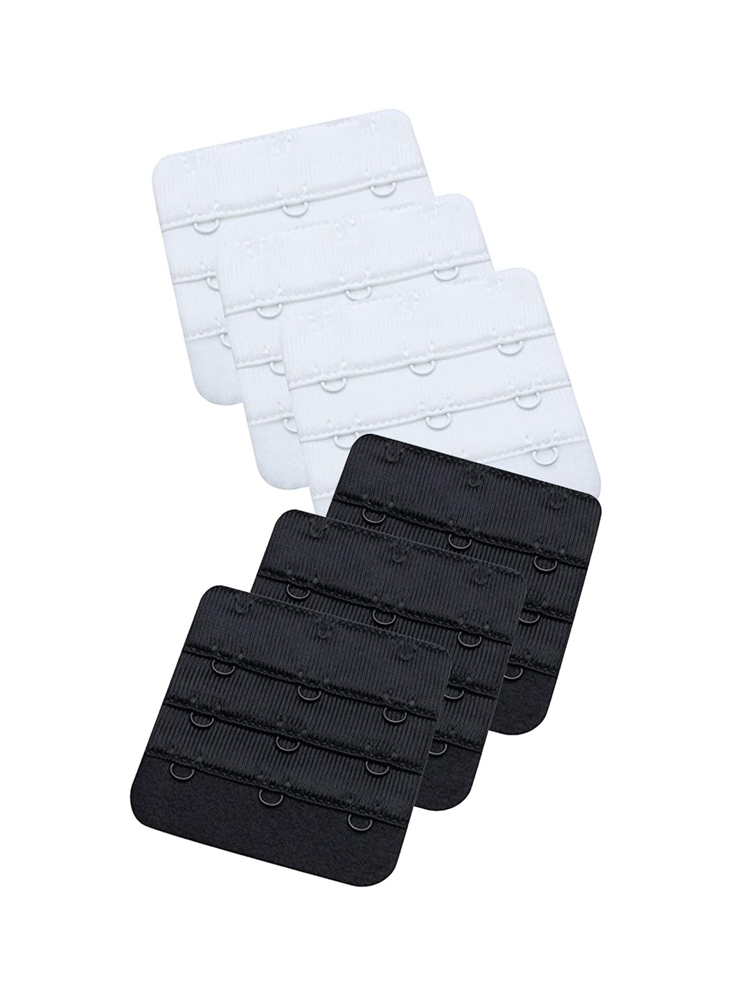

FashionRack Set Of 6 Bra Extenders, Black