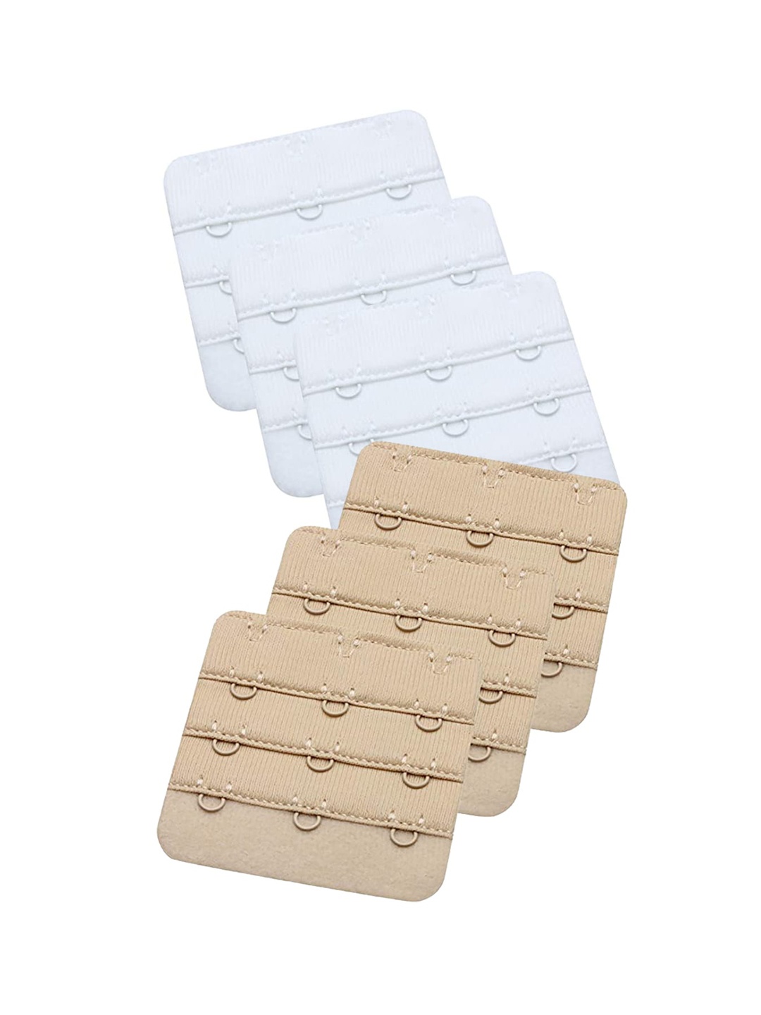 

FashionRack Set Of 6 Bra Extenders, Beige