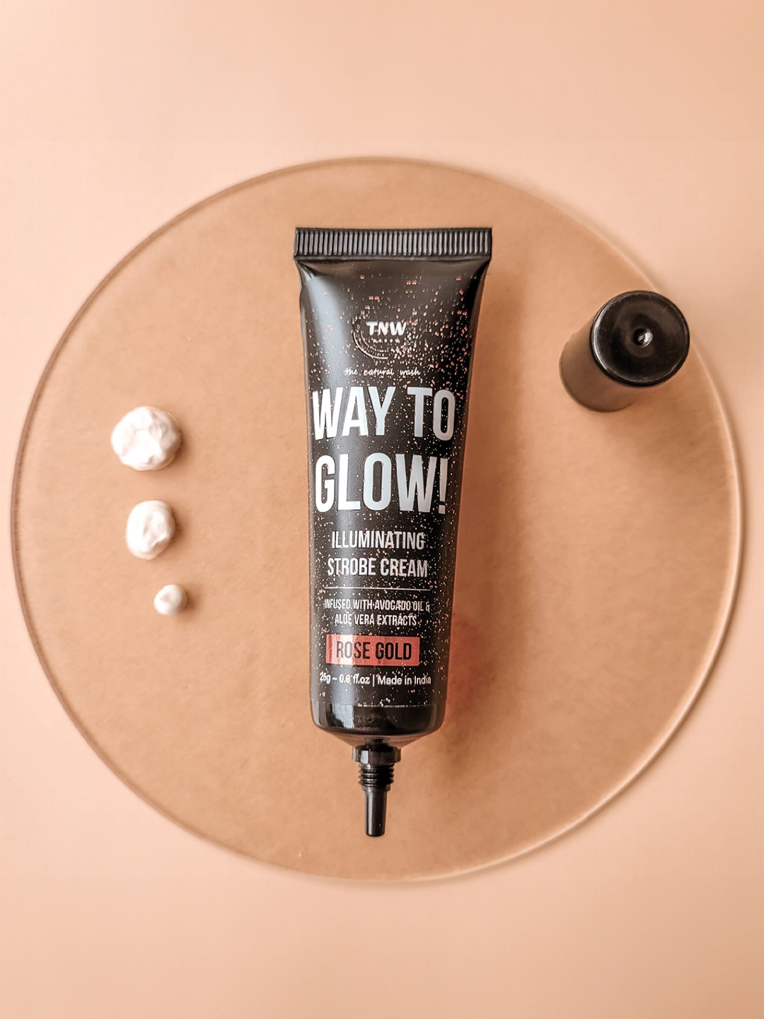 

TNW the natural wash Way to Glow Illuminating Strobe Cream - Rose Gold - 25 g, Black