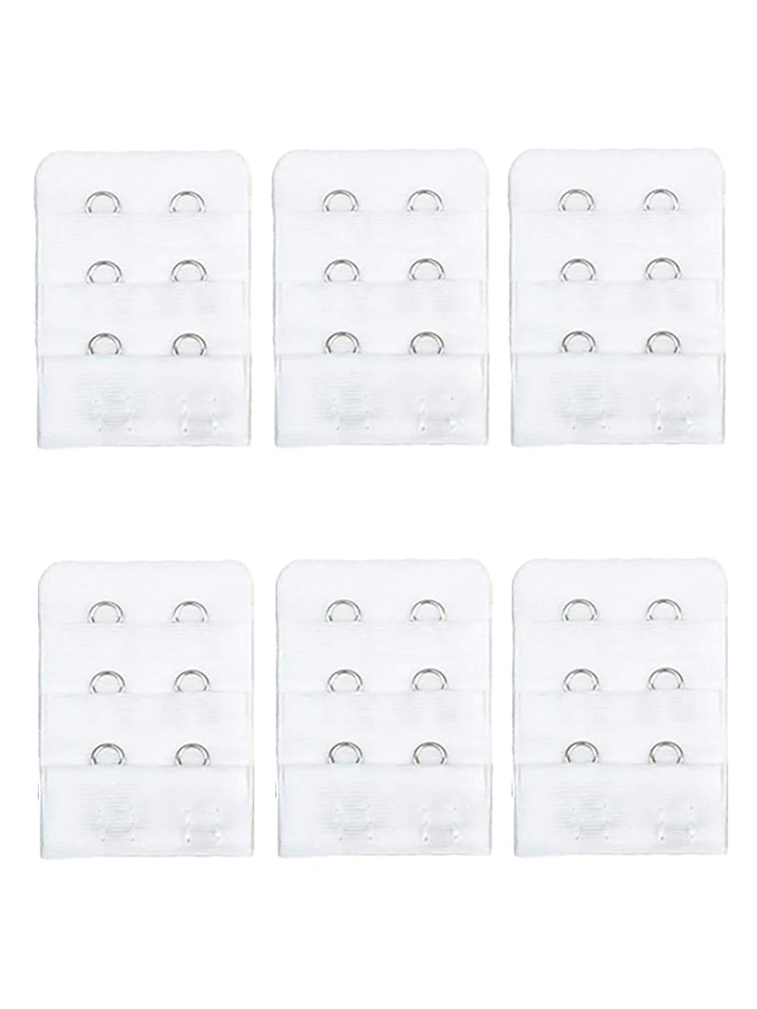 

FashionRack Set Of 6 Bra Extenders, White