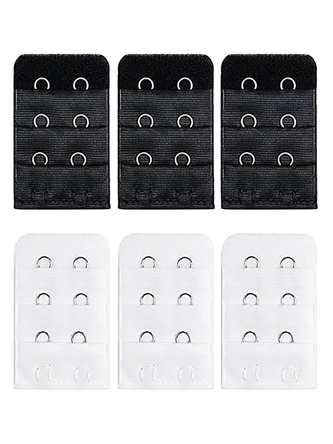 

FashionRack Set Of 6 Bra Extenders, Black