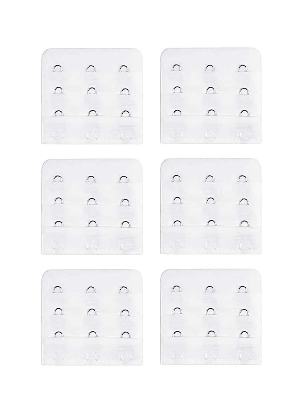 

FashionRack Set Of 6 Bra Extenders, White