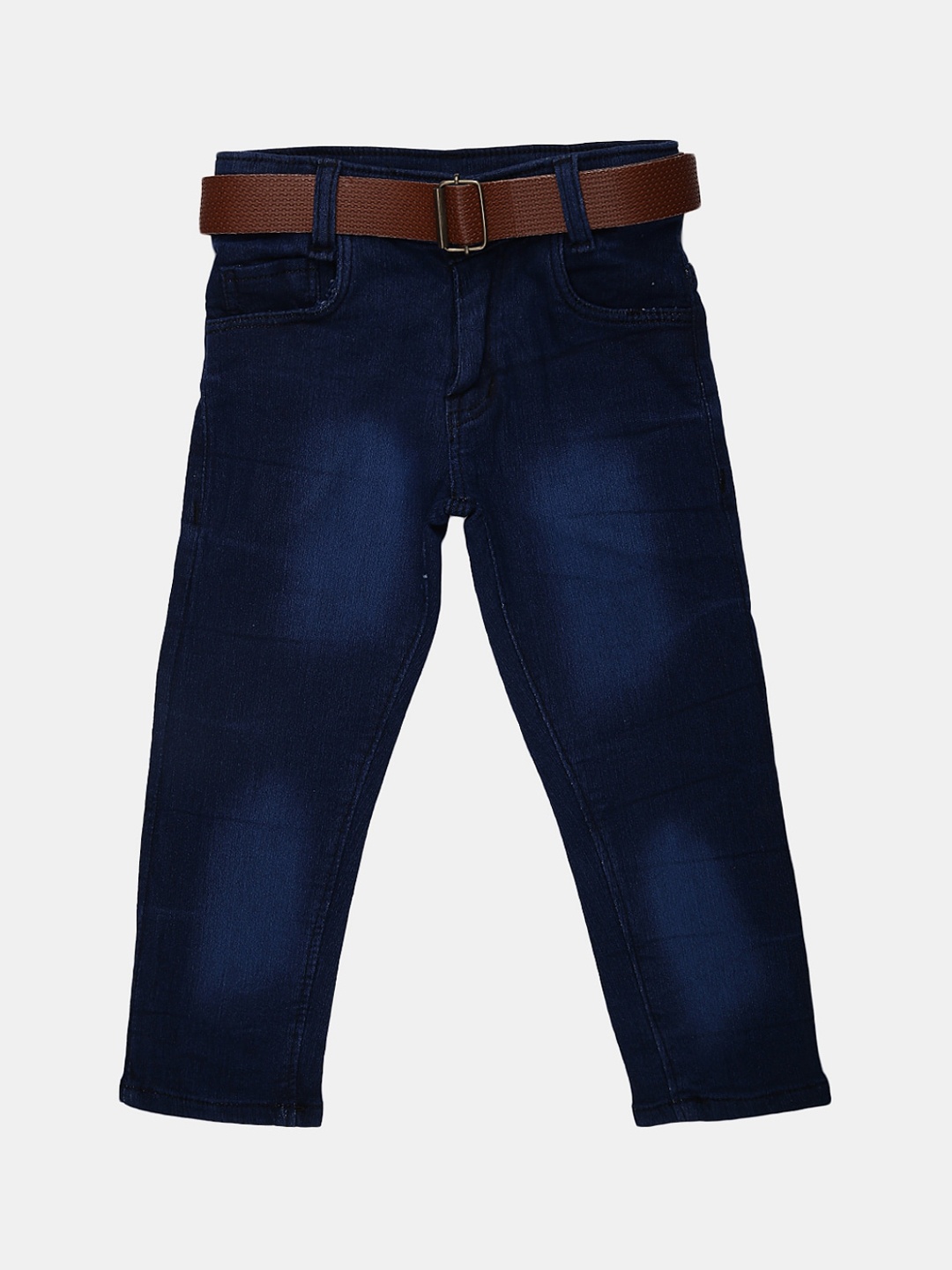 

V-Mart Boys Light Fade Clean Look Stretchable Jeans, Blue