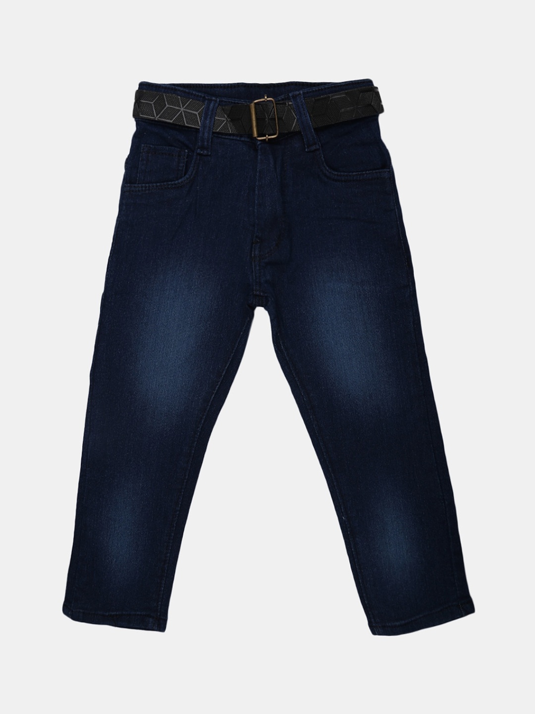 

V-Mart Boys Mid-Rise Clean Look Light Fade Stretchable Jeans, Blue