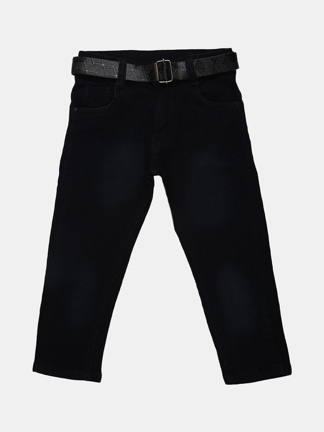 

V-Mart Boys Mid-Rise Clean Look Stretchable Jeans, Black