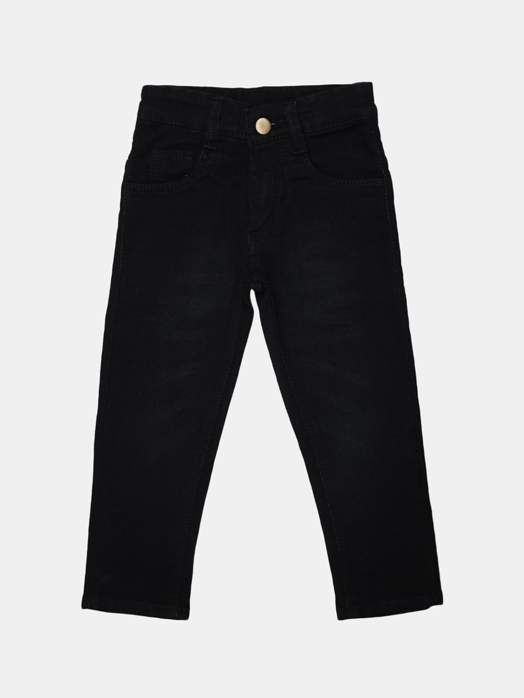 

V-Mart Boys Clean Look Stretchable Jeans, Black
