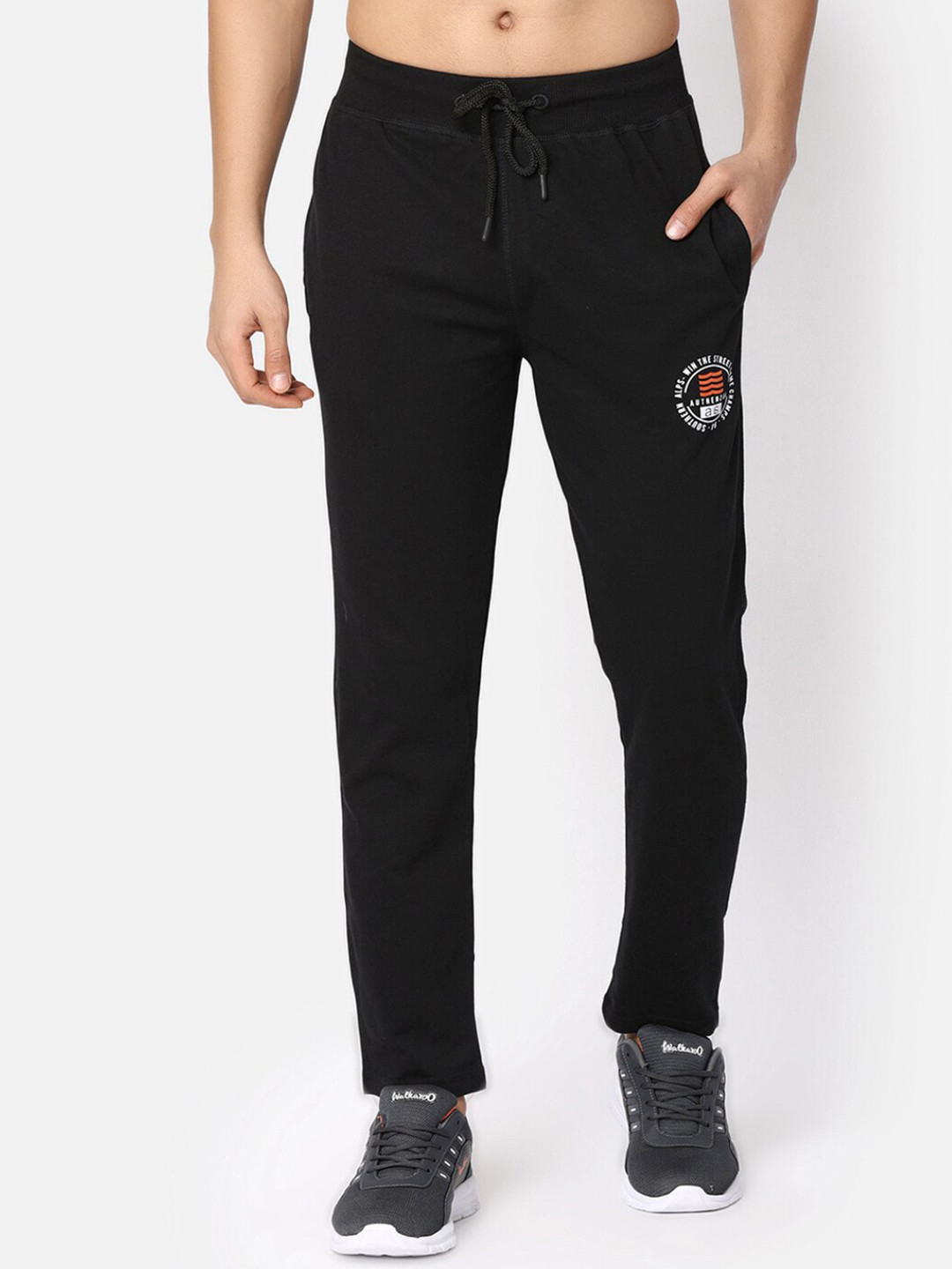 

V-Mart Men Mid-Rise Track Pants, Black