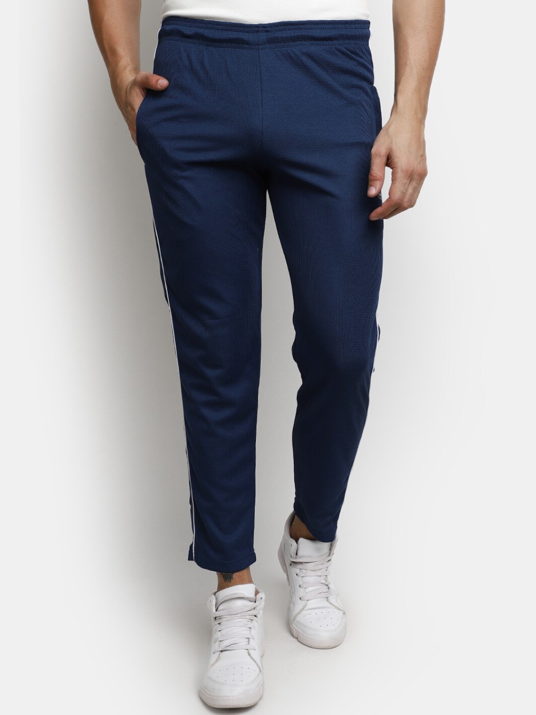 

V-Mart Men Mid-Rise Track Pants, Blue