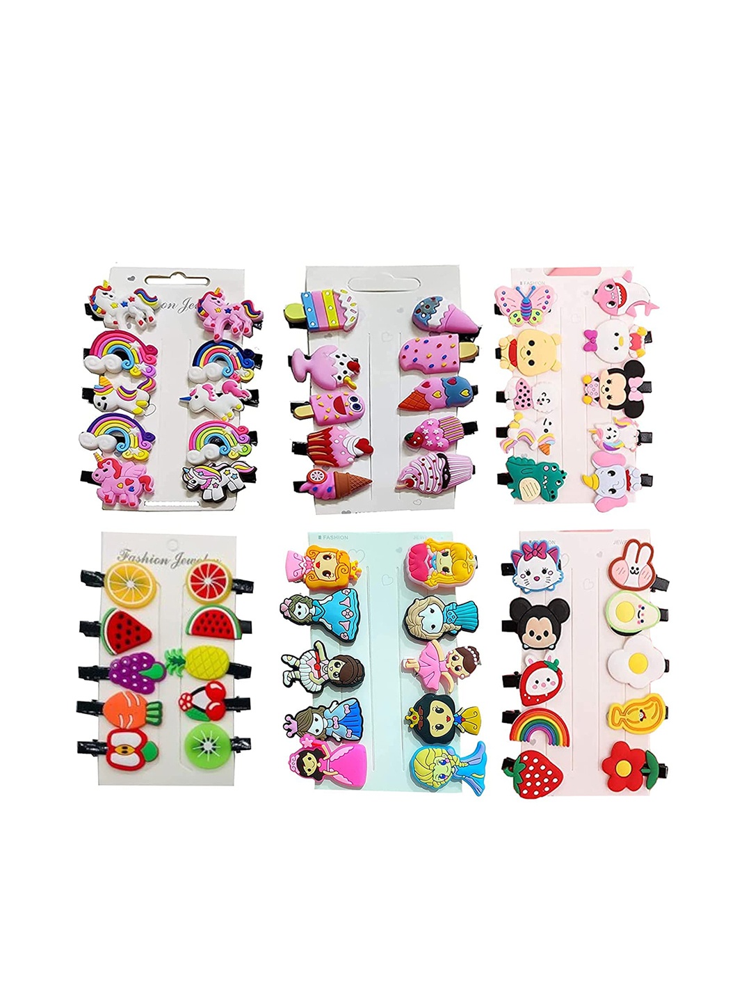 

LYTIX Set Of 12 Alligator Hair Clips, Pink
