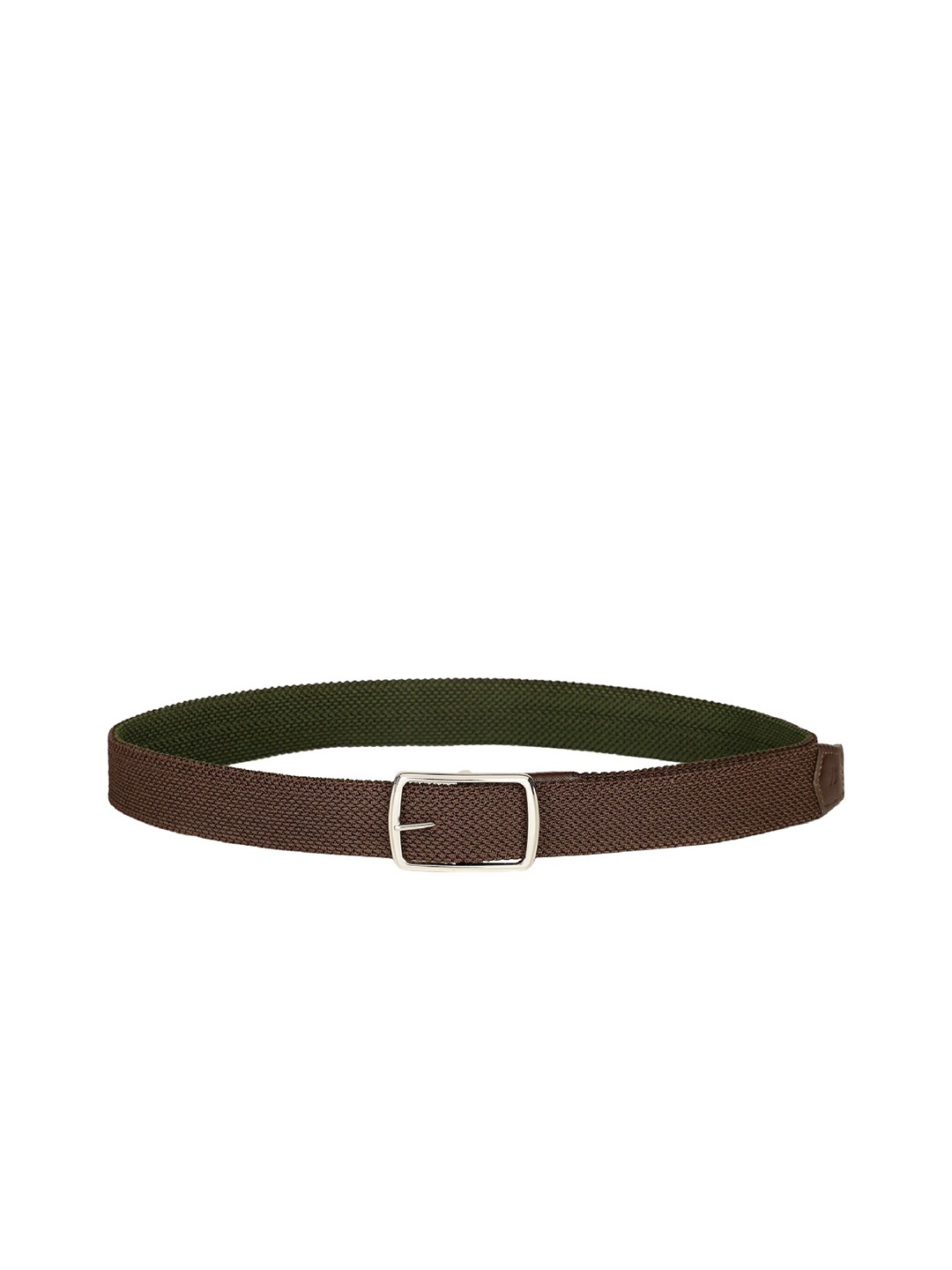 

North Star Men Braided Leather Reversible Belt, Brown