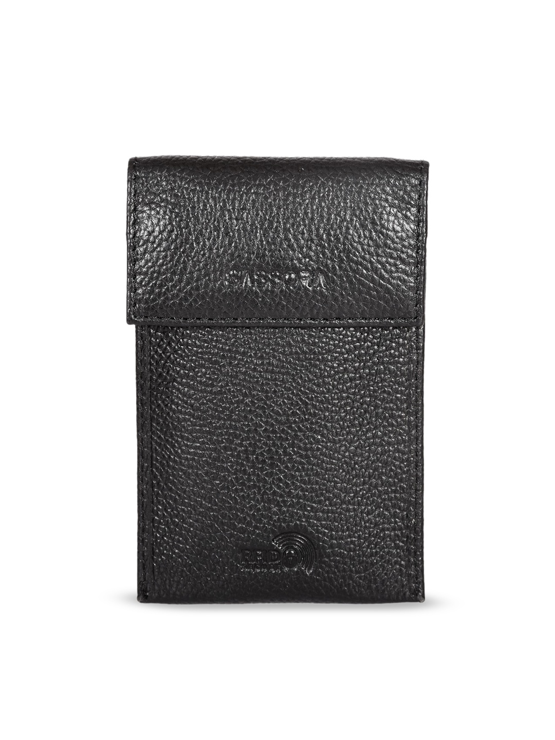 

Sassora Textured Leather Car Key case, Black