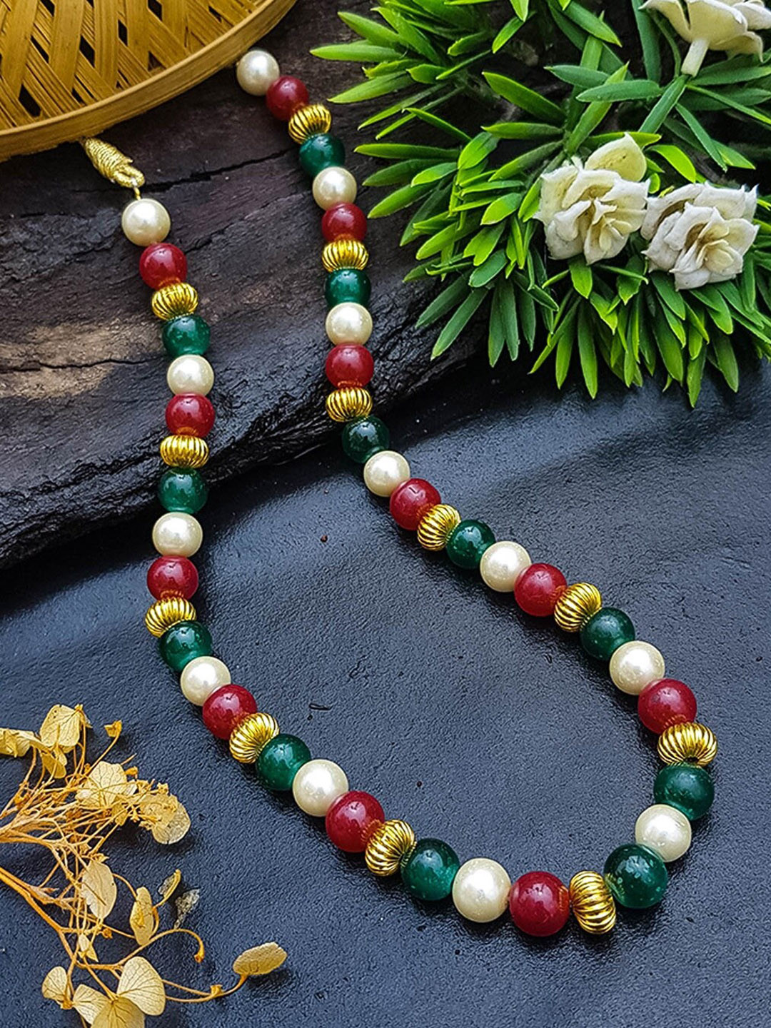 

GRIIHAM Gold-Plated Beaded Copper Necklace