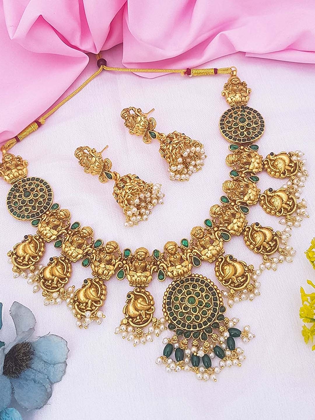 

GRIIHAM Gold-Plated CZ-Studded Jewellery Set