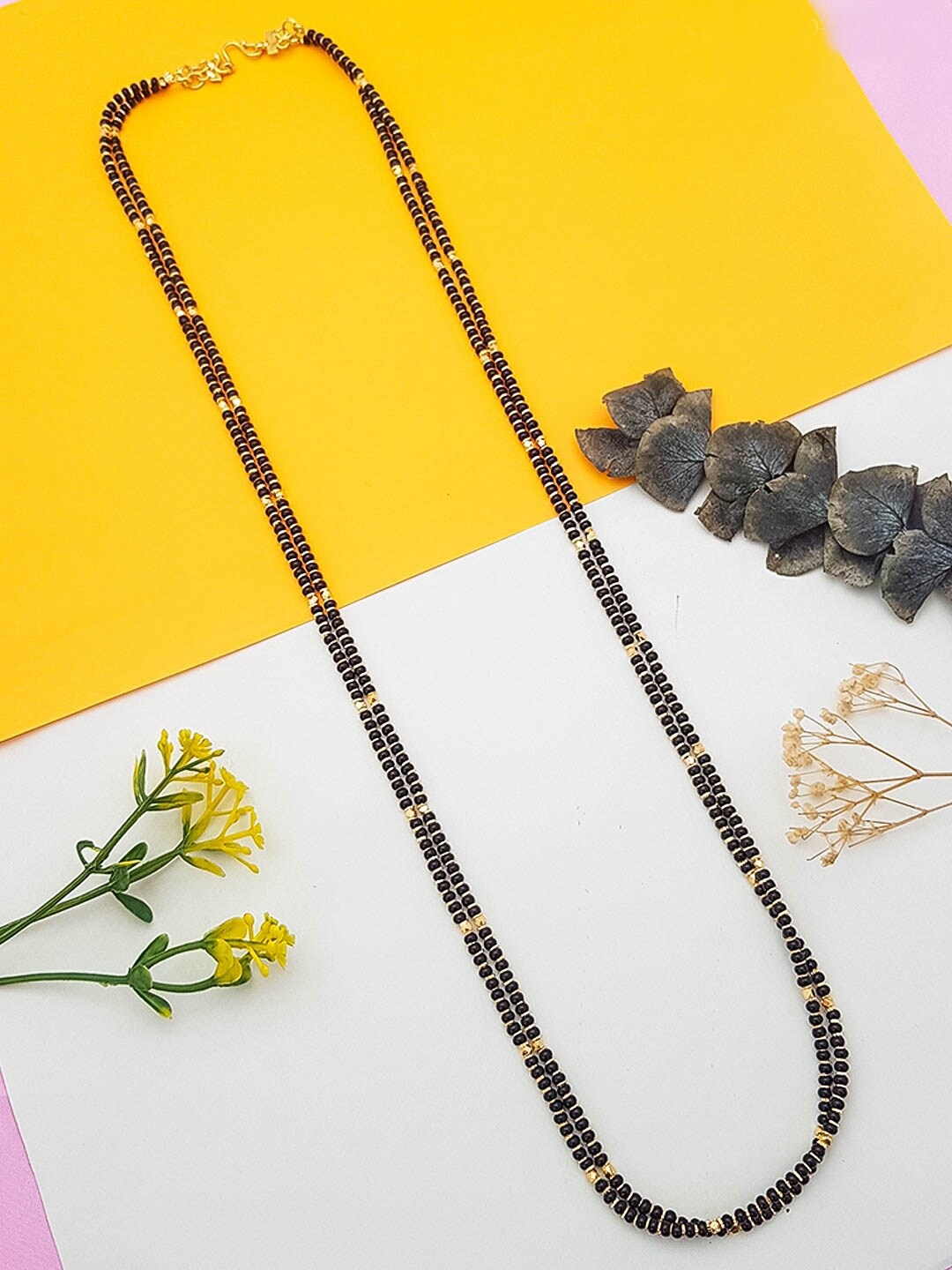 

GRIIHAM Gold-Plated Beaded Mangalsutra