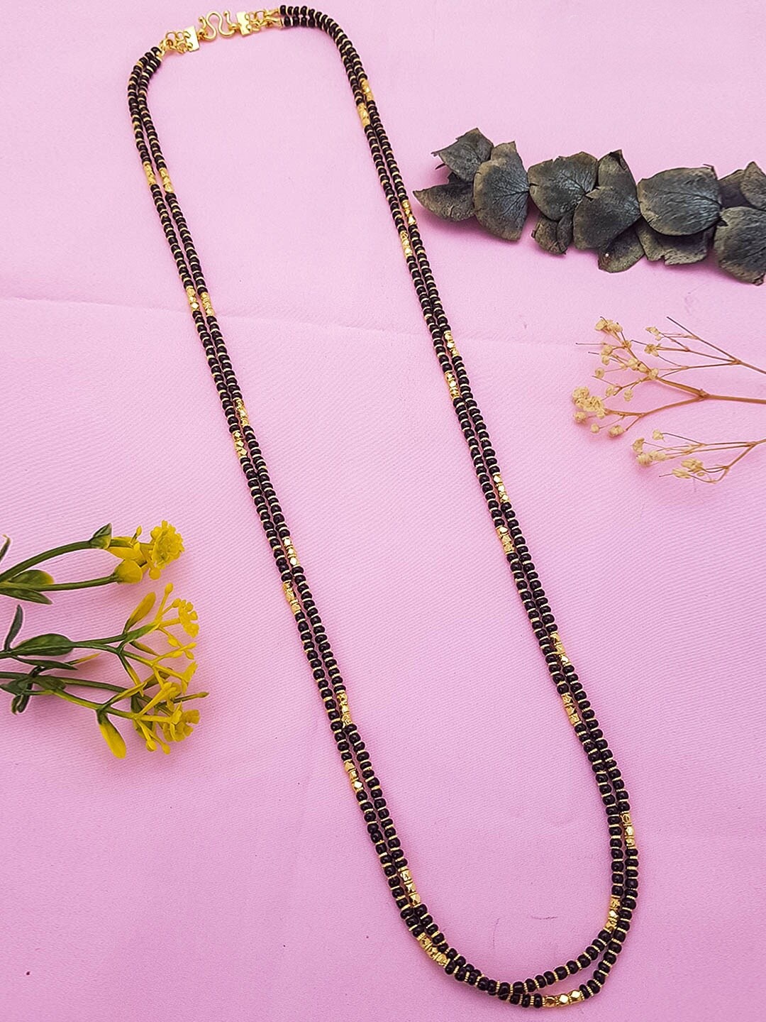 

GRIIHAM Gold-Plated Beaded Mangalsutra
