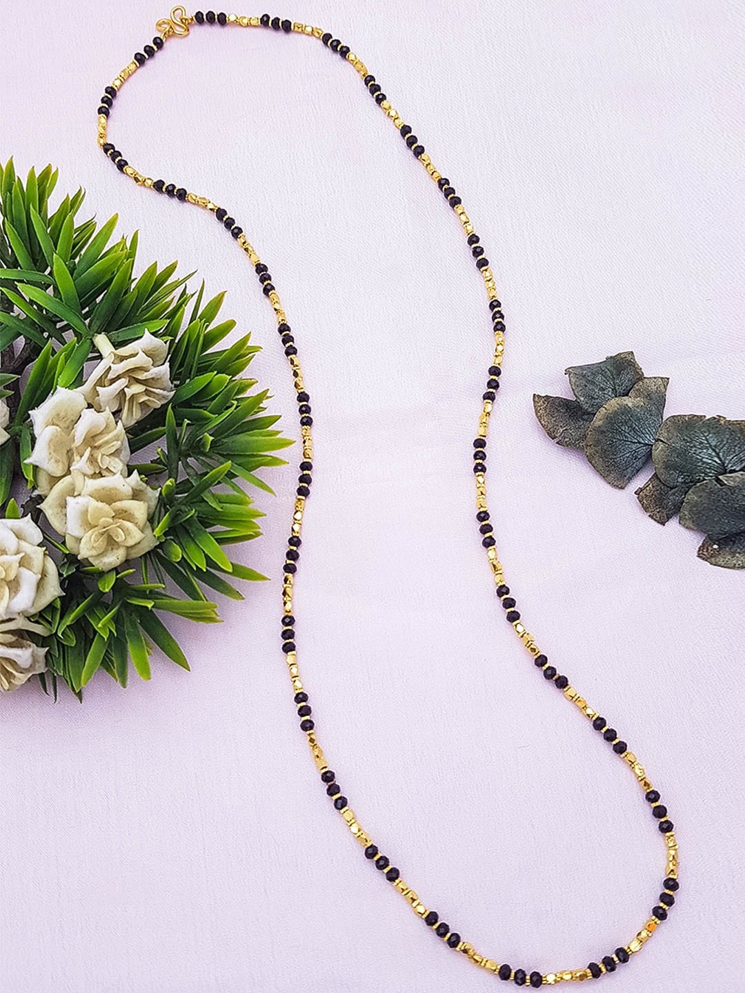 

GRIIHAM Gold-Plated Beaded Mangalsutra
