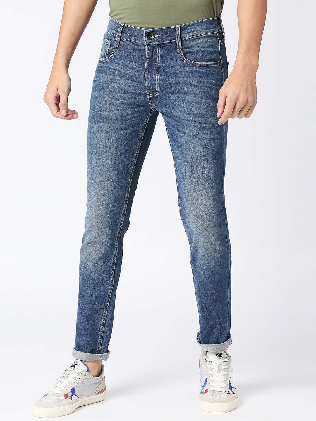 

Pepe Jeans Men Slim Fit Heavy Fade Clean Look Jeans, Blue