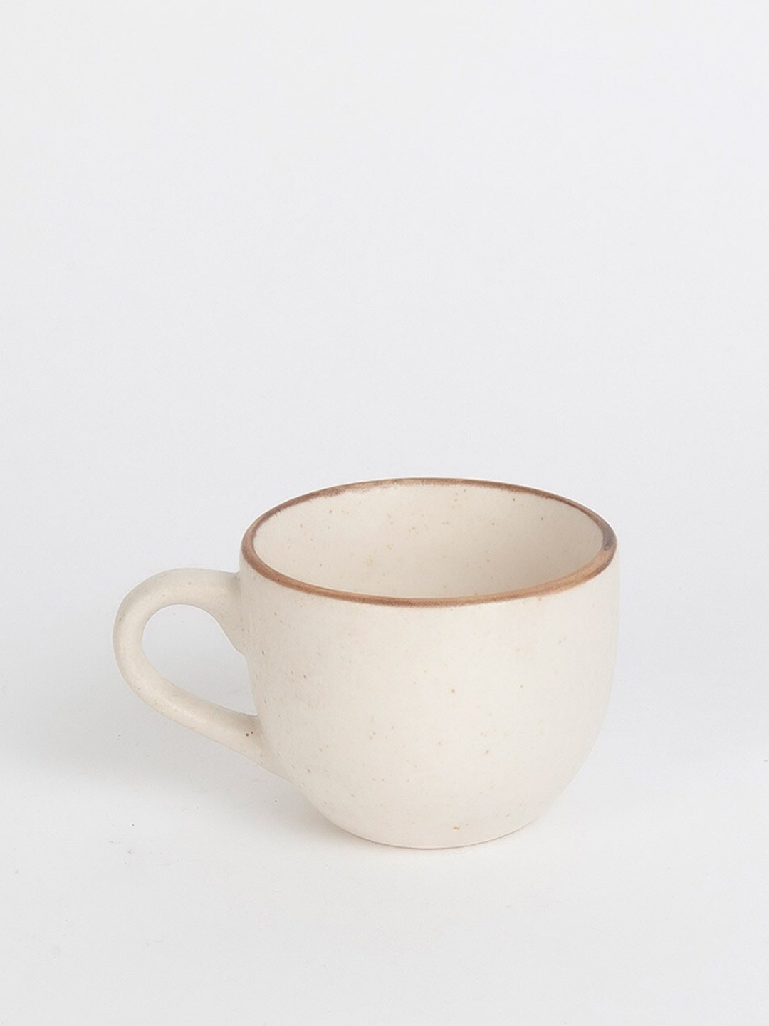 

Fabindia White & Brown 1 Piece Ceramic Glossy Cup-180 ml