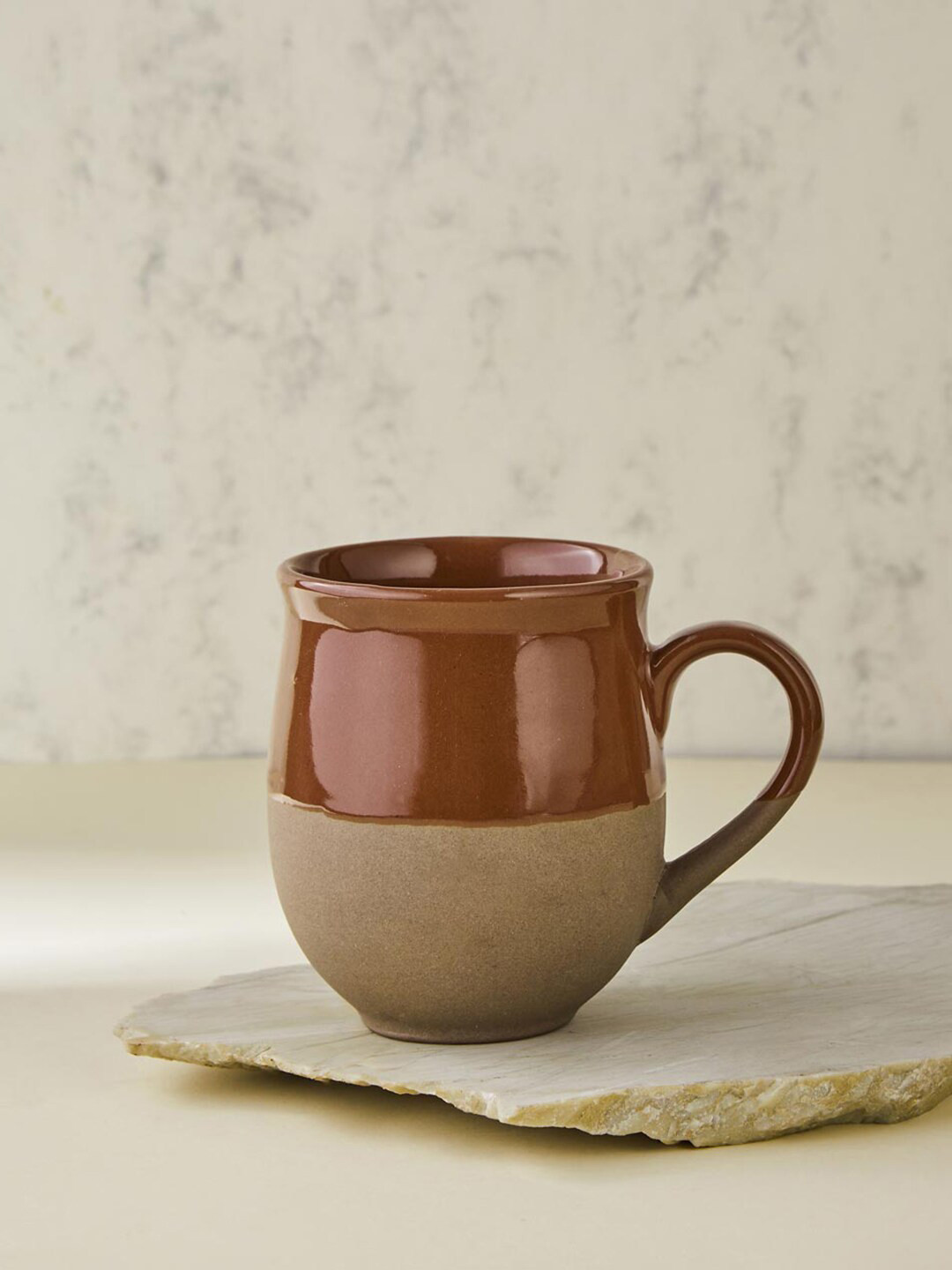 

Fabindia Brown Ceramic Glossy Mug - 325 ml