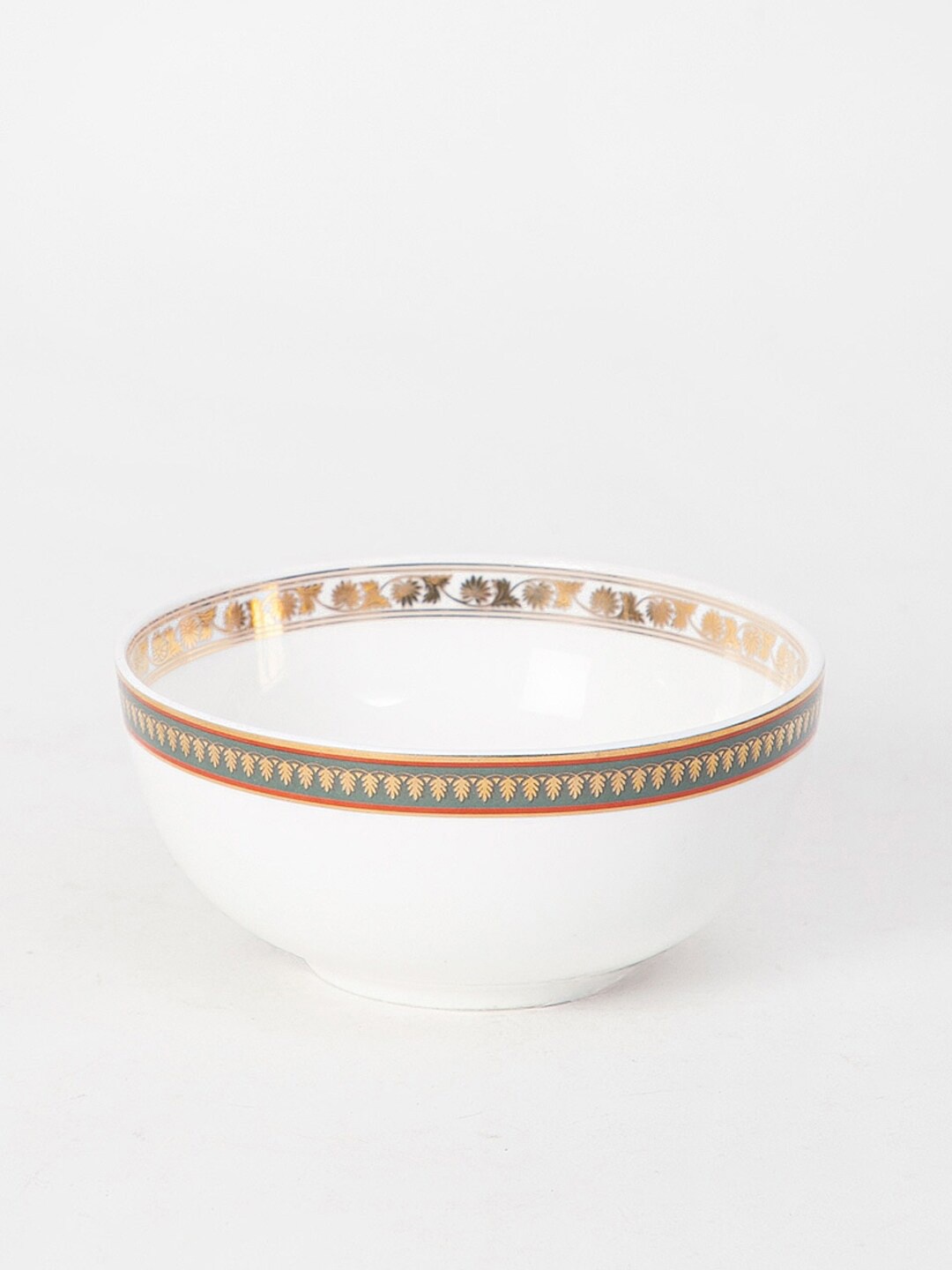 

Fabindia Jodha White & Red 1 Piece Printed Ceramic Glossy Bowl
