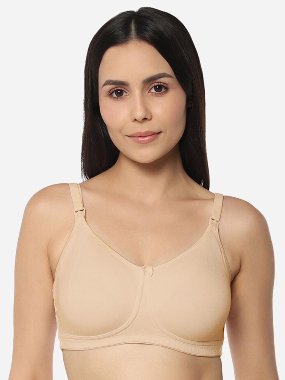 

Amante Solid Non Padded Wirefree Nursing Bra BRA94801, Nude