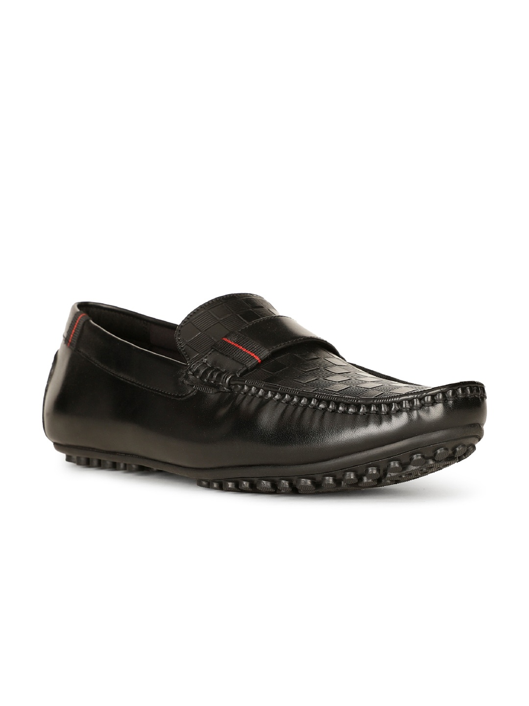 

Bata Men Textured Slip-On Loafers, Black