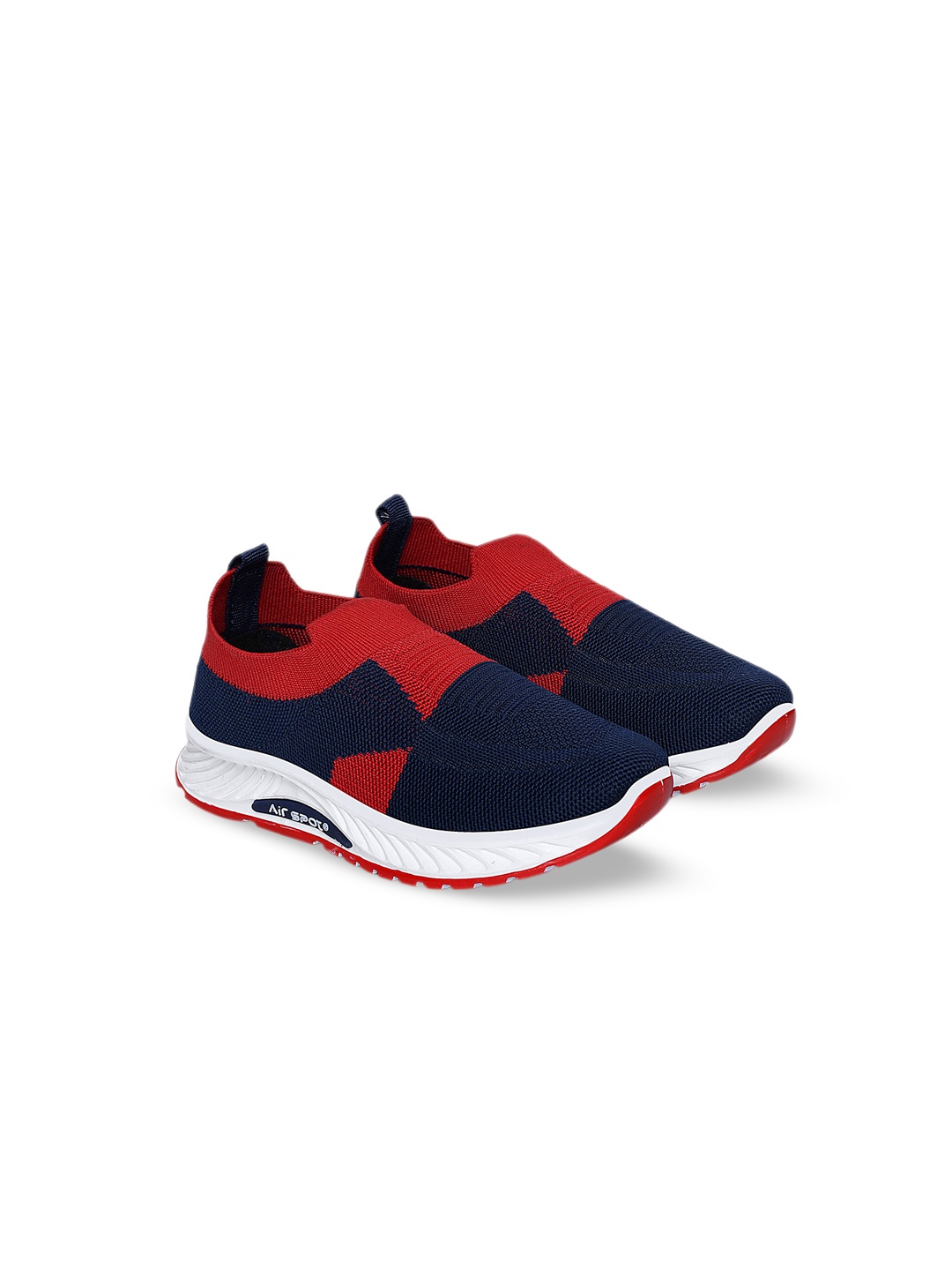 

Airspot Kids Colourblocked Lightweight Slip-On Sneakers, Navy blue