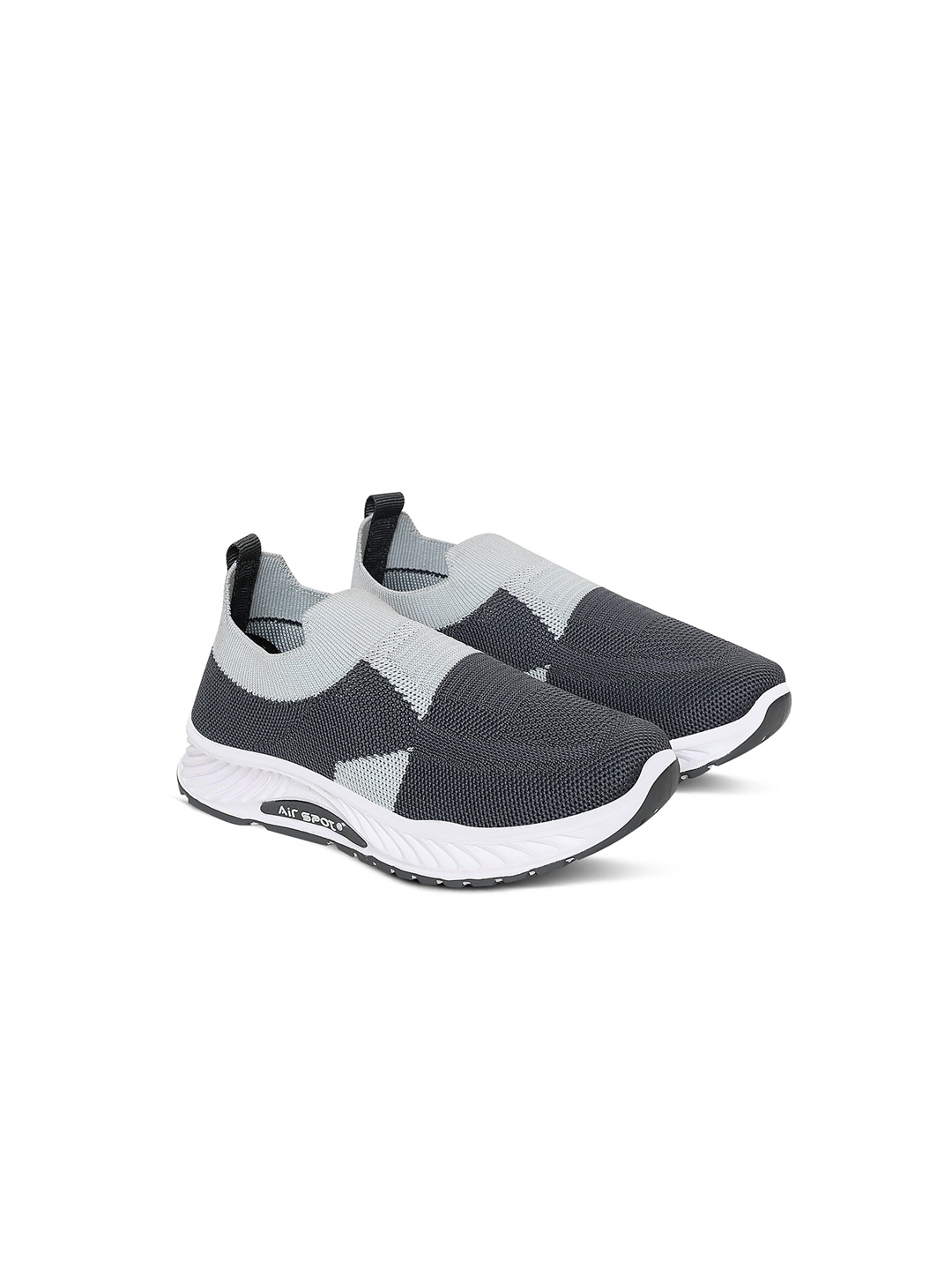 

Airspot Kids Colourblocked Slip-On Sneakers, Grey