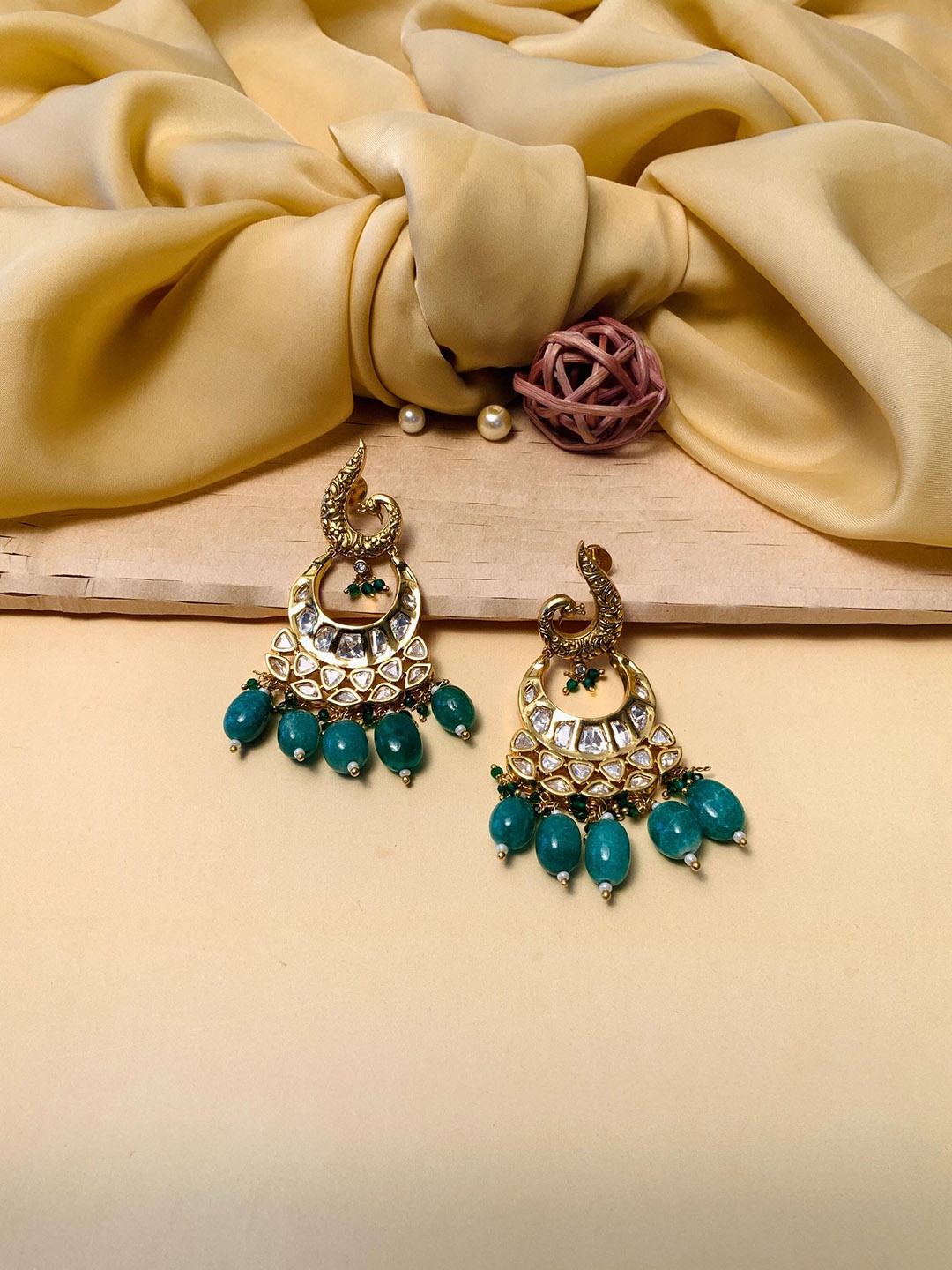 

ABDESIGNS Gold-Plated Crescent Shaped Chandbalis