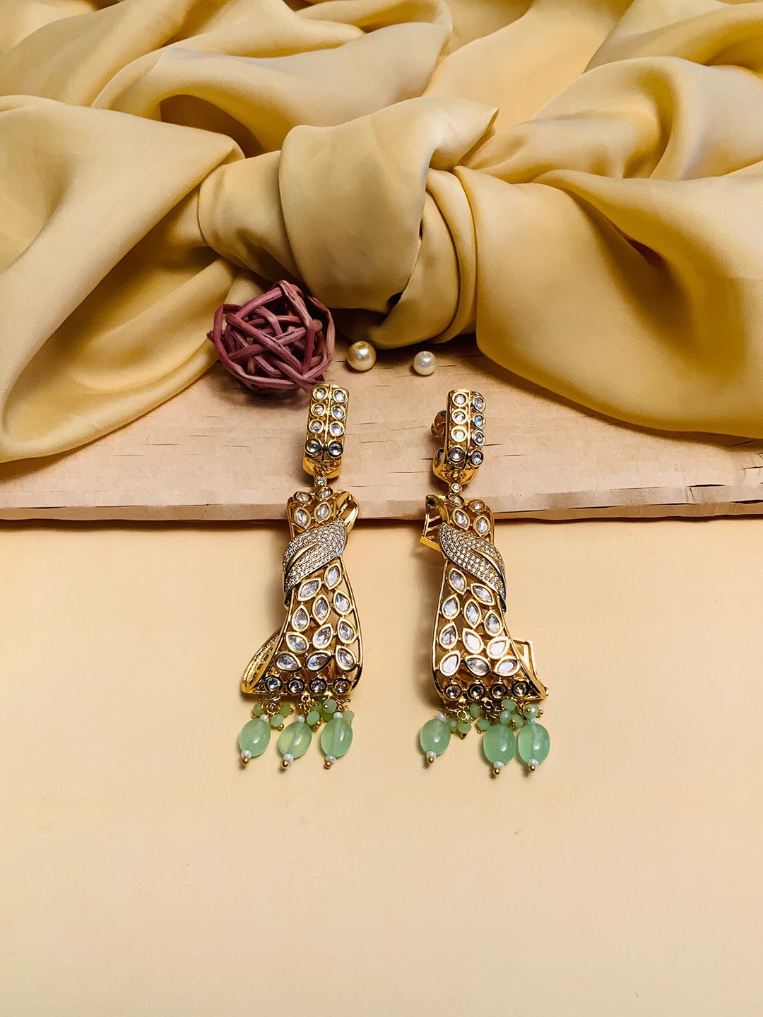 

ABDESIGNS Gold-Plated Floral Drop Earrings